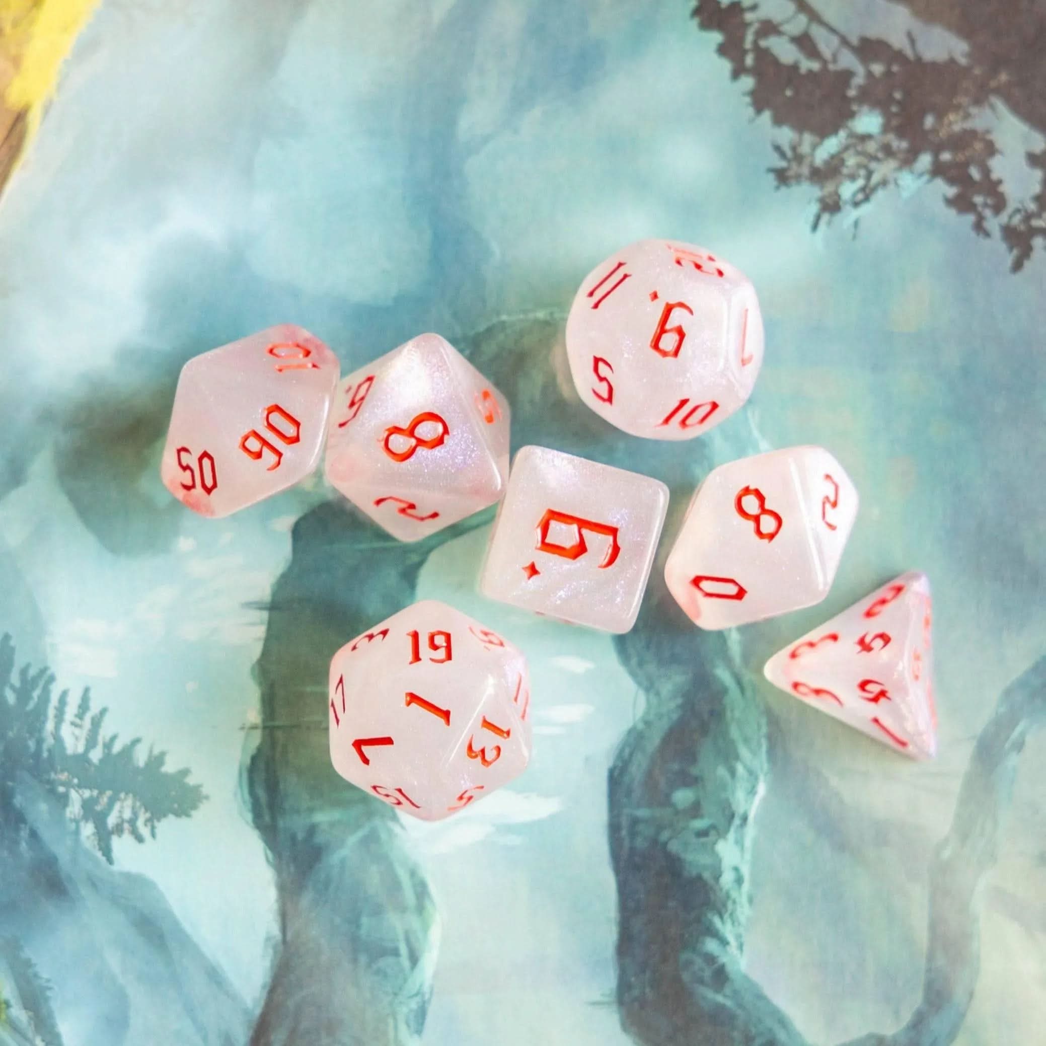 Red Fog TTRPG Dice Set - Mystery Dice Goblin