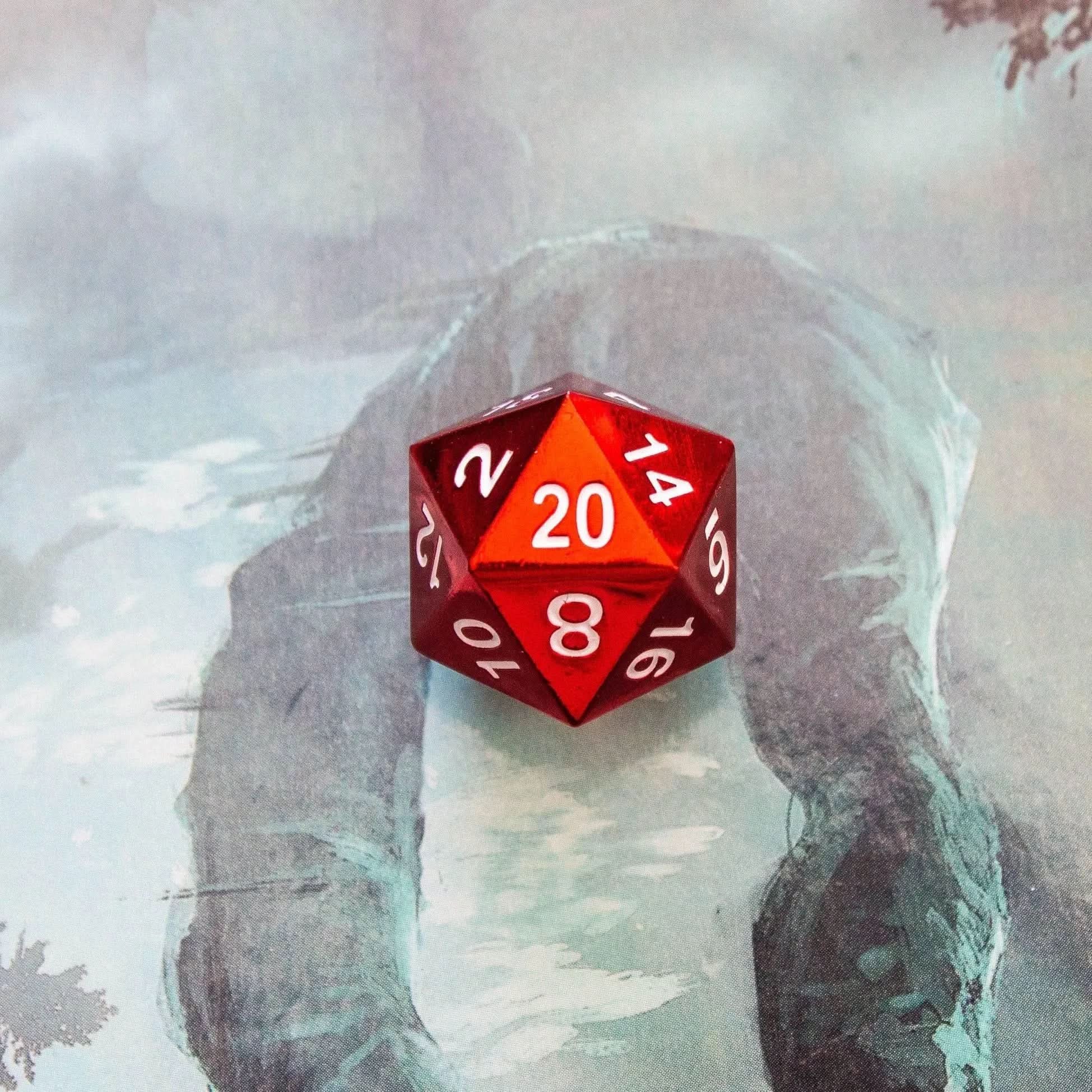 Red Metal Dice Set - Mystery Dice Goblin