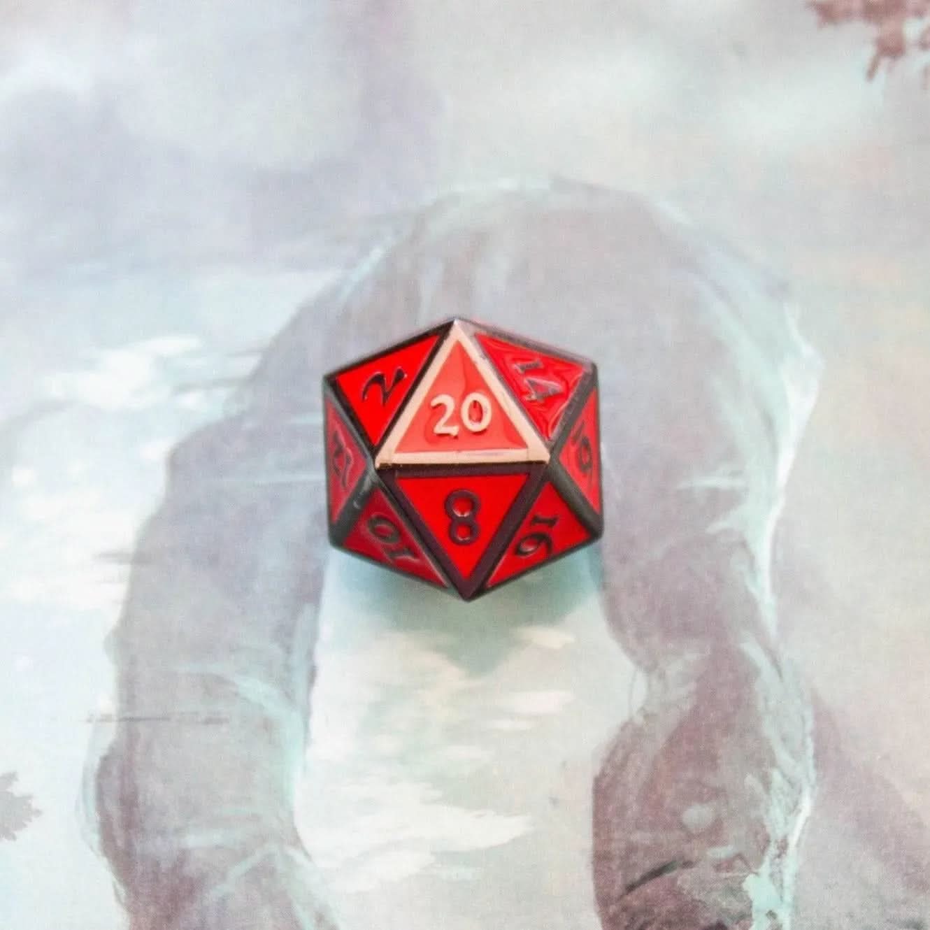 Red Metal Dice Set - Mystery Dice Goblin