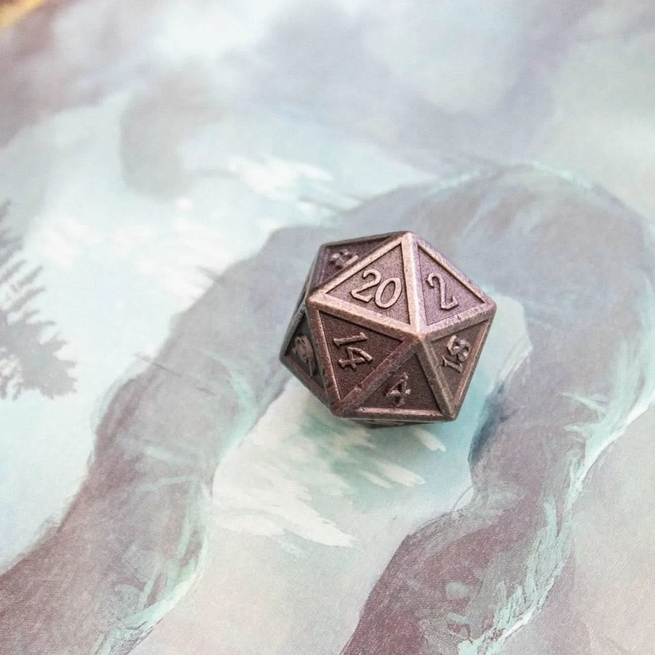 Silver Metal Dice Set - Mystery Dice Goblin