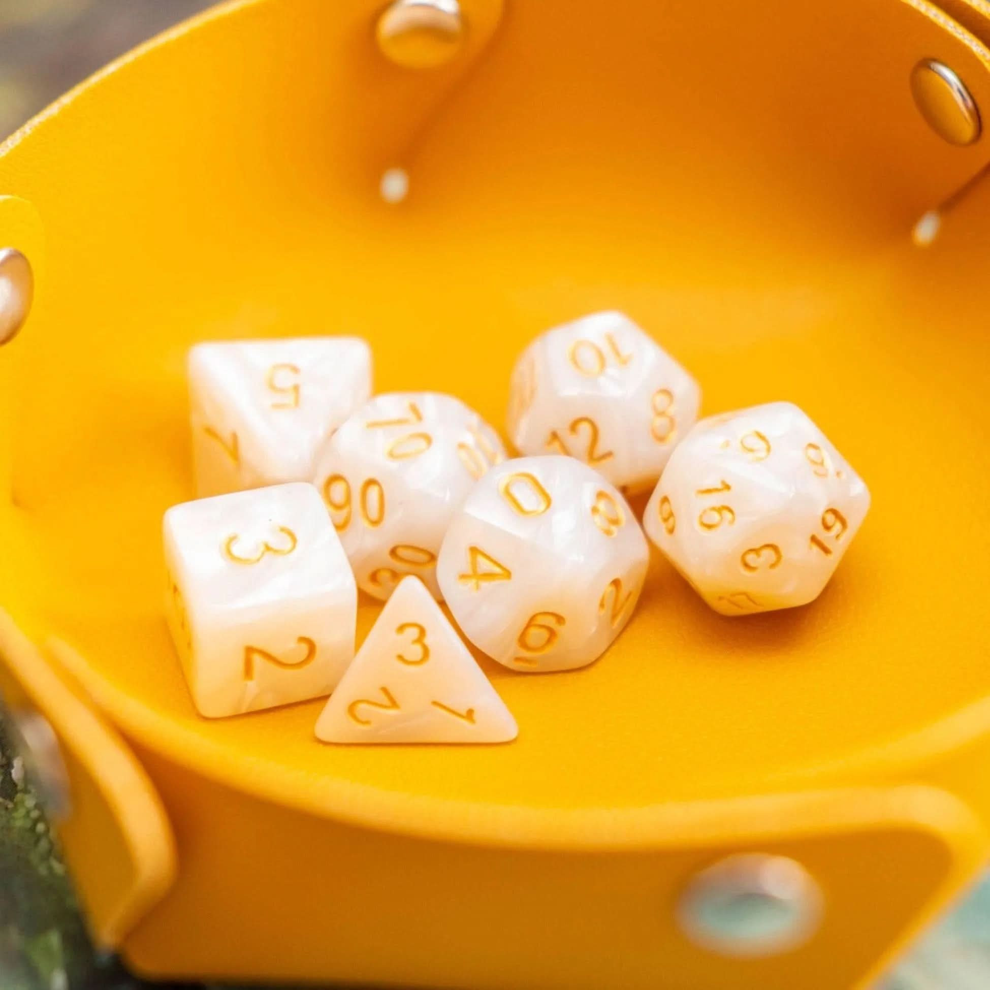 Sky White Dice Set - Mystery Dice Goblin