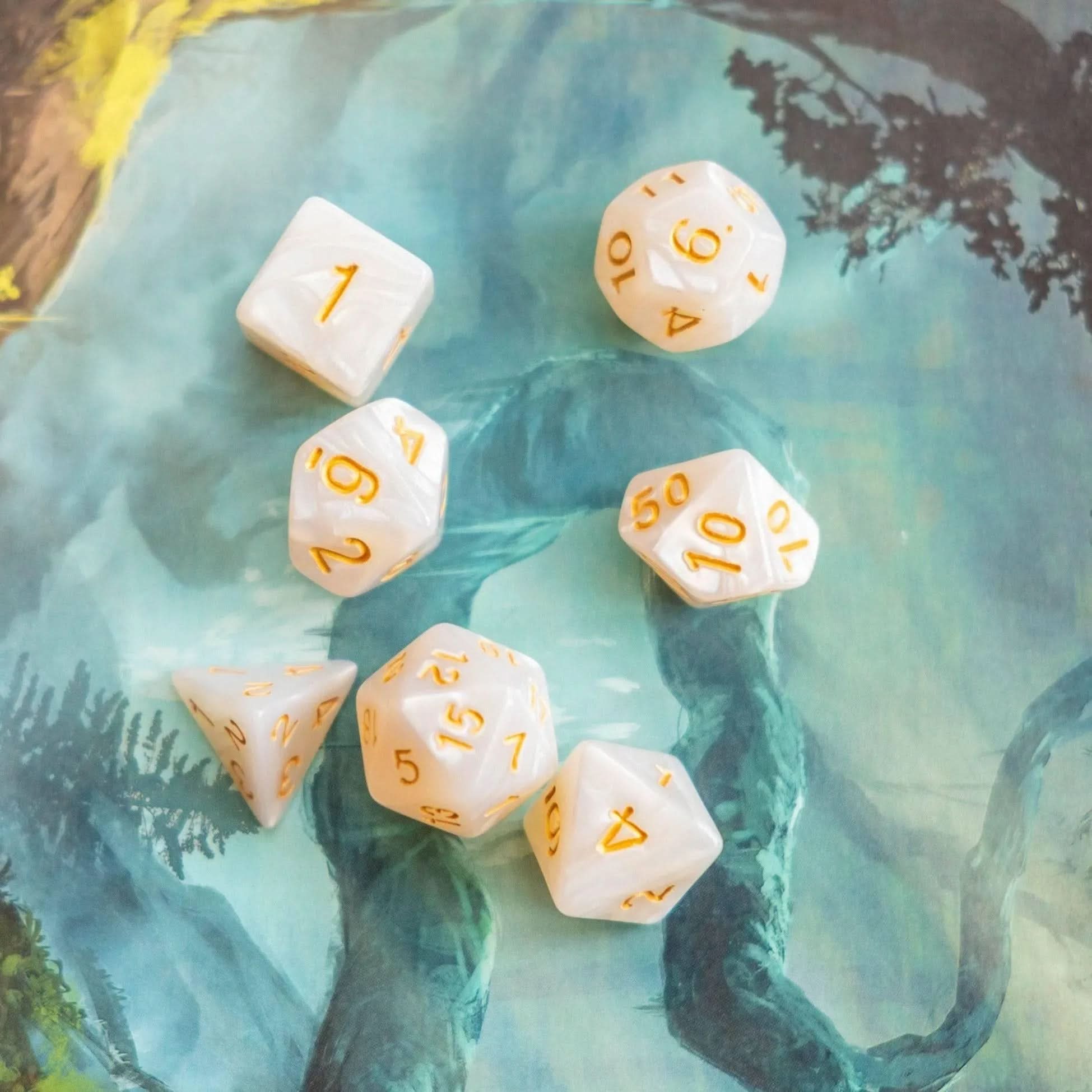 Pearl White Dice Set