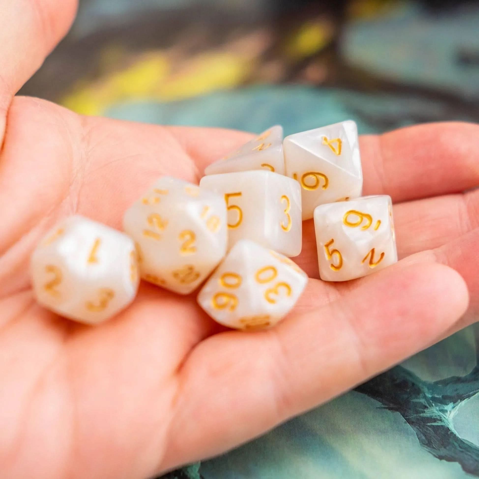 Pearl White Dice Set