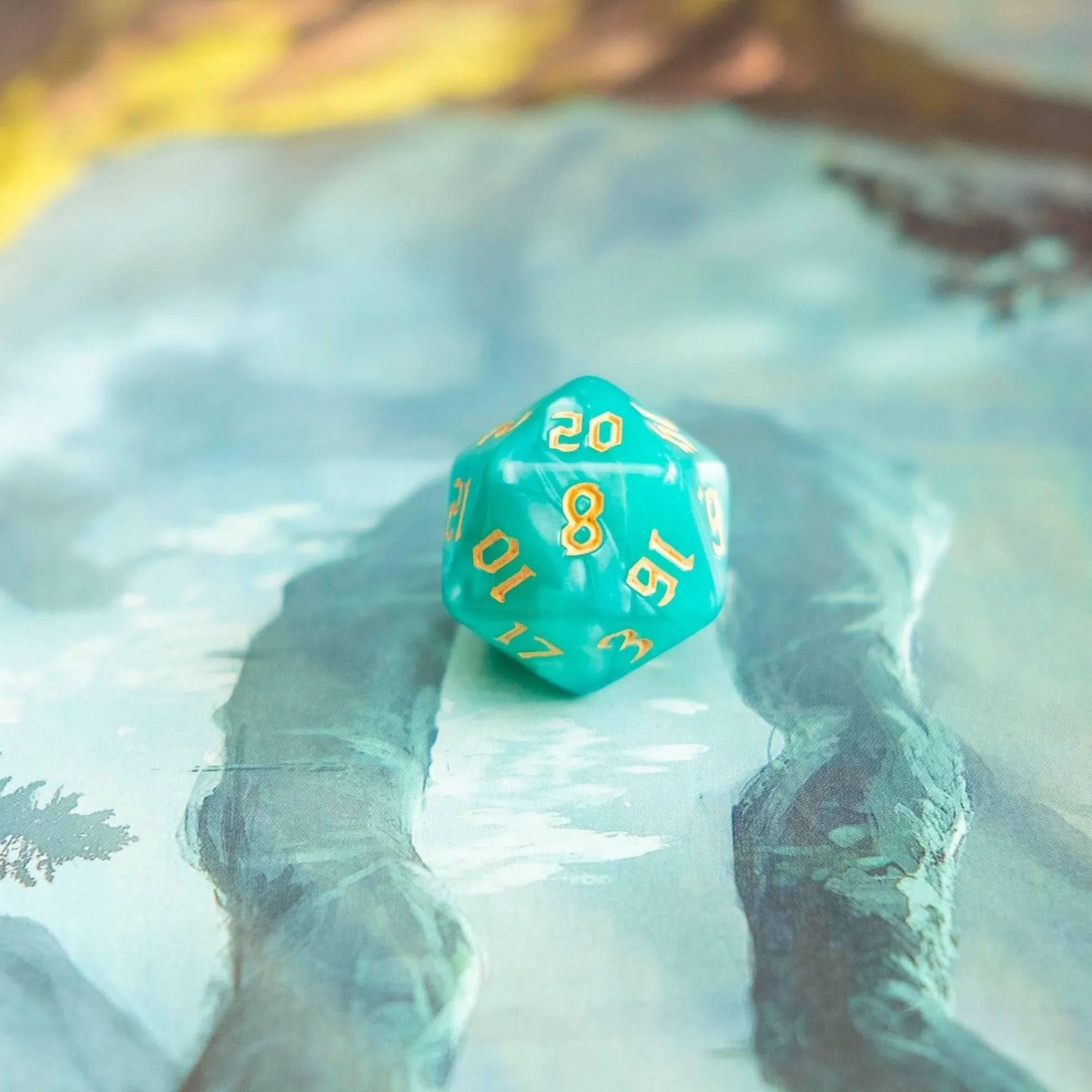 Turquoise Mist Dice Set