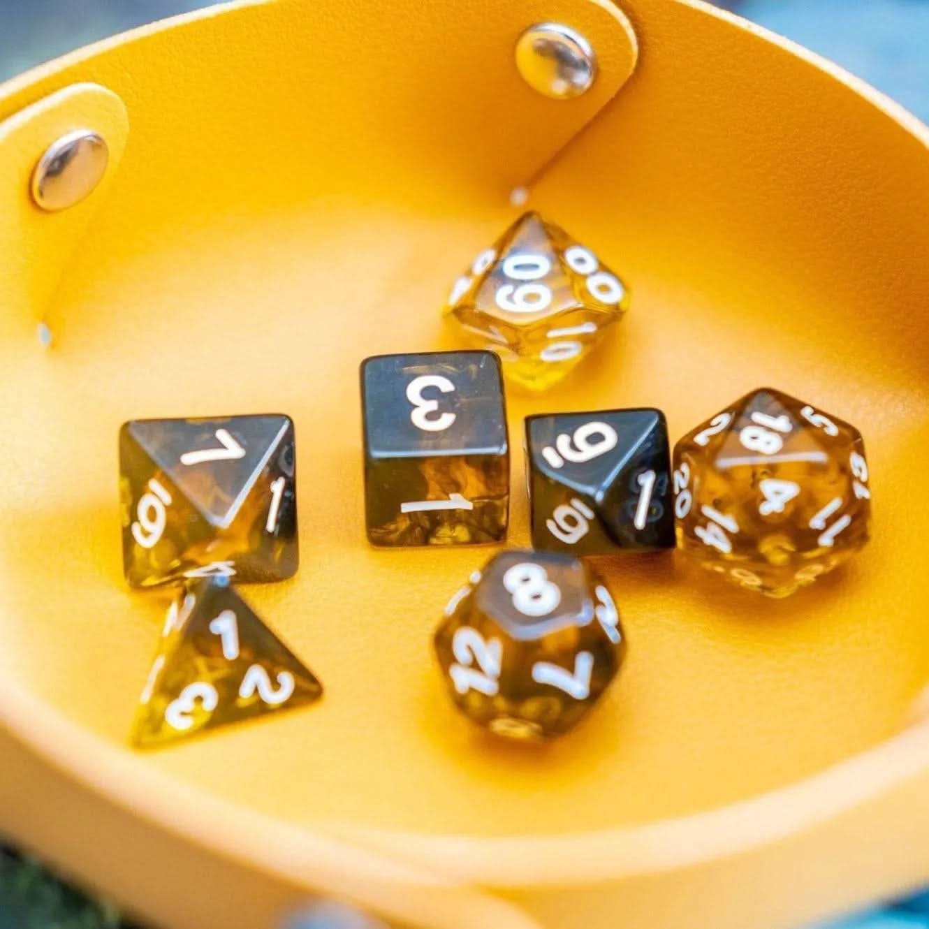 Yellow Smoke Dice Set