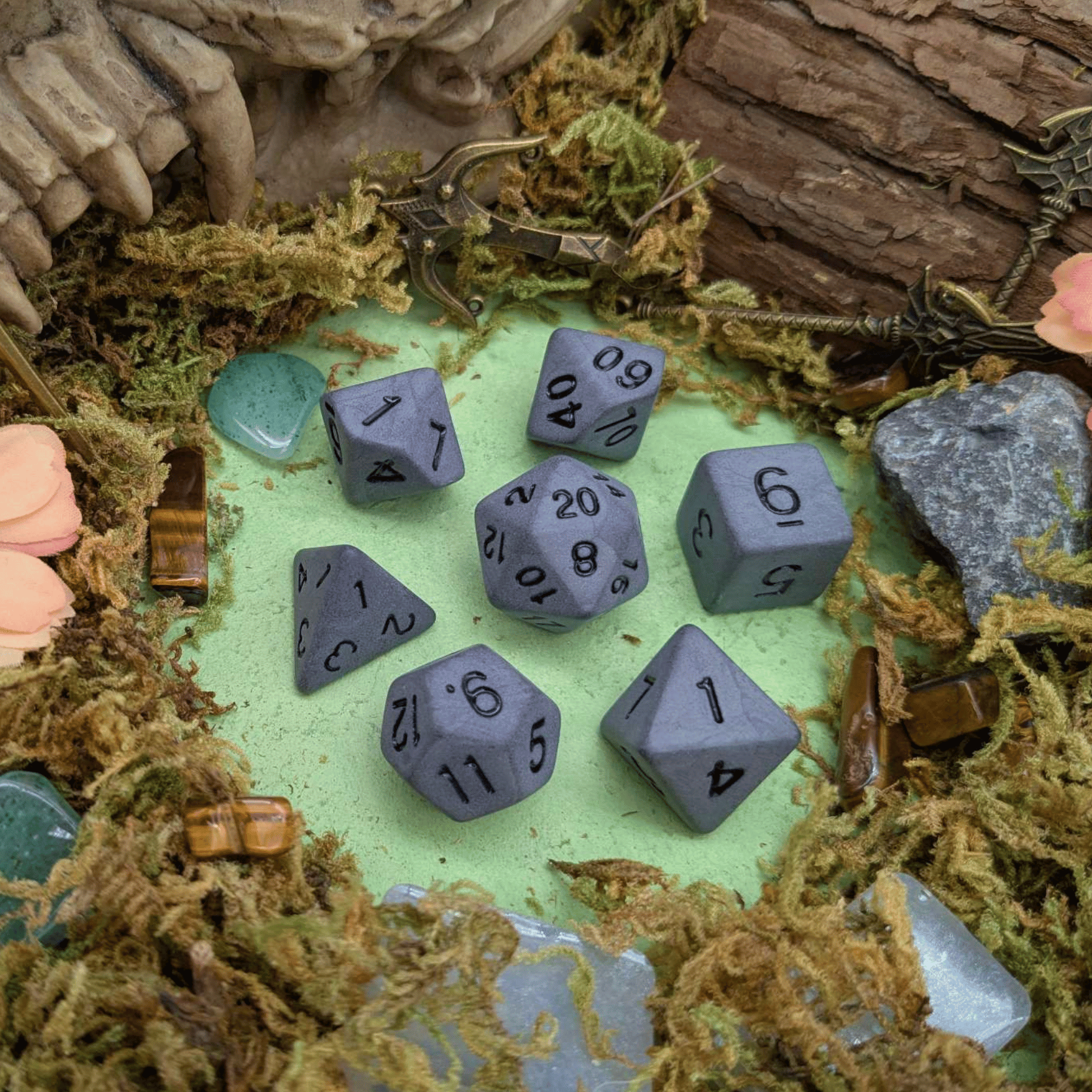 Tombstone Pastel Grey Dice