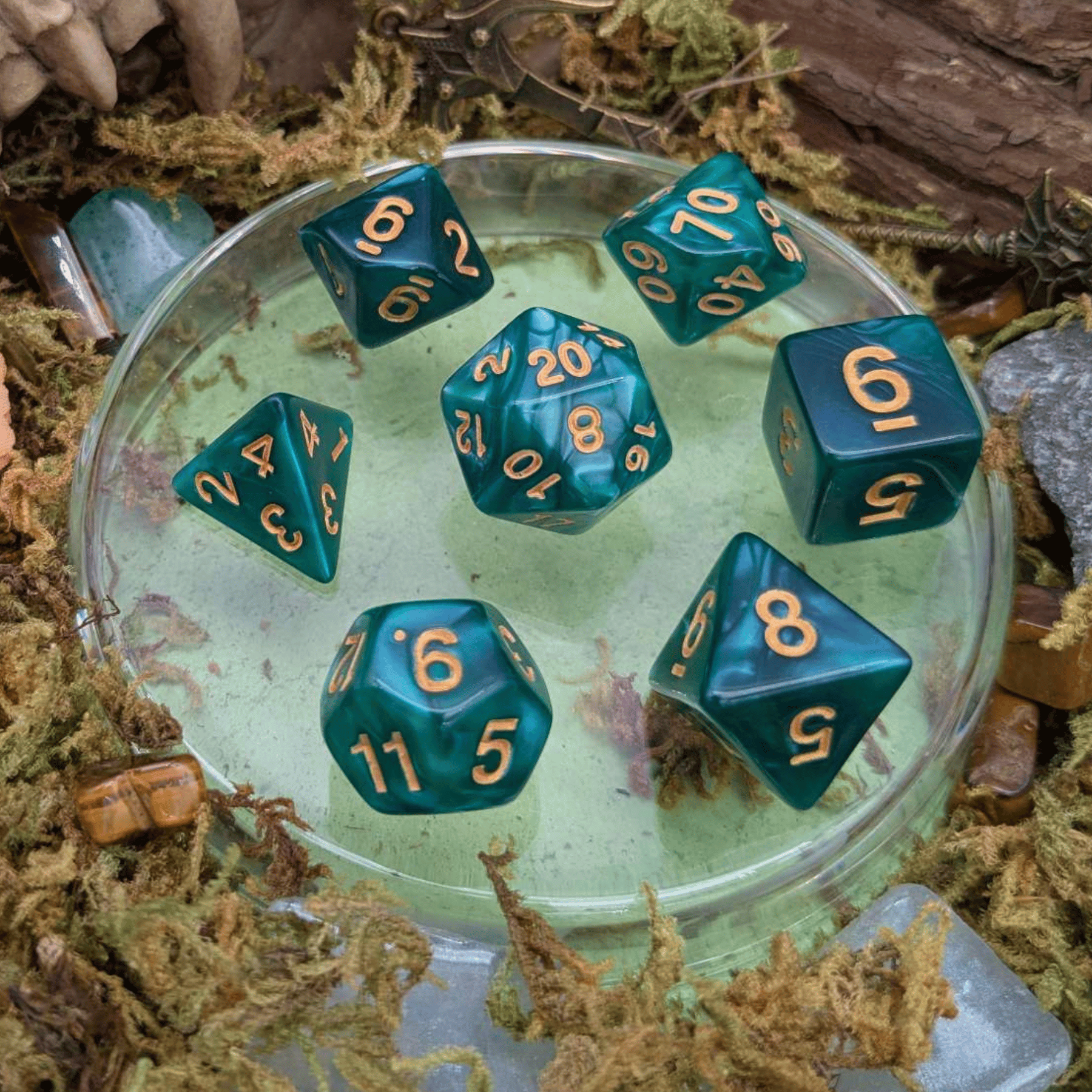 Ogre Green Pearl Dice Set