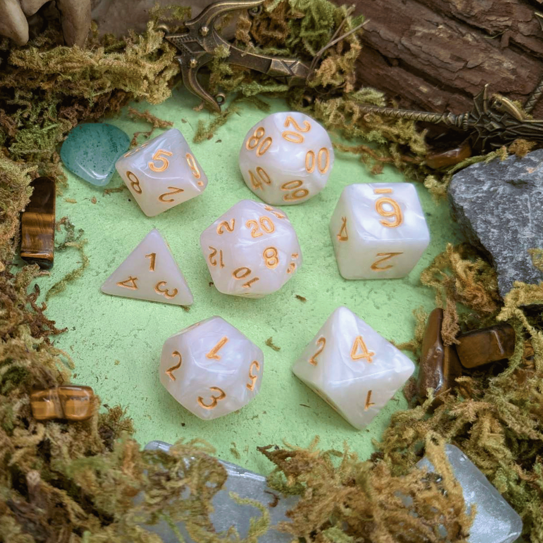 Pearl White Dice Set