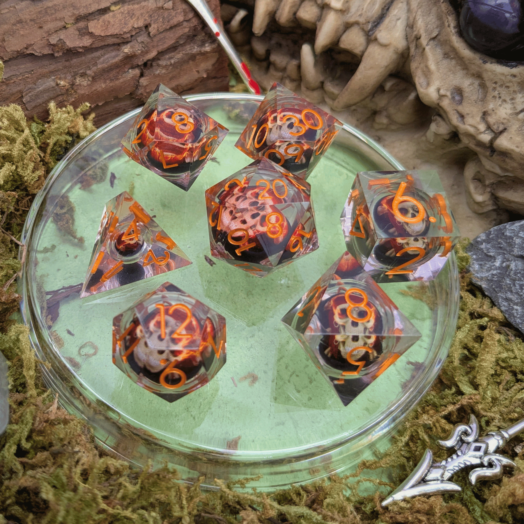 Skull Pirate Liquid Core Dice Set