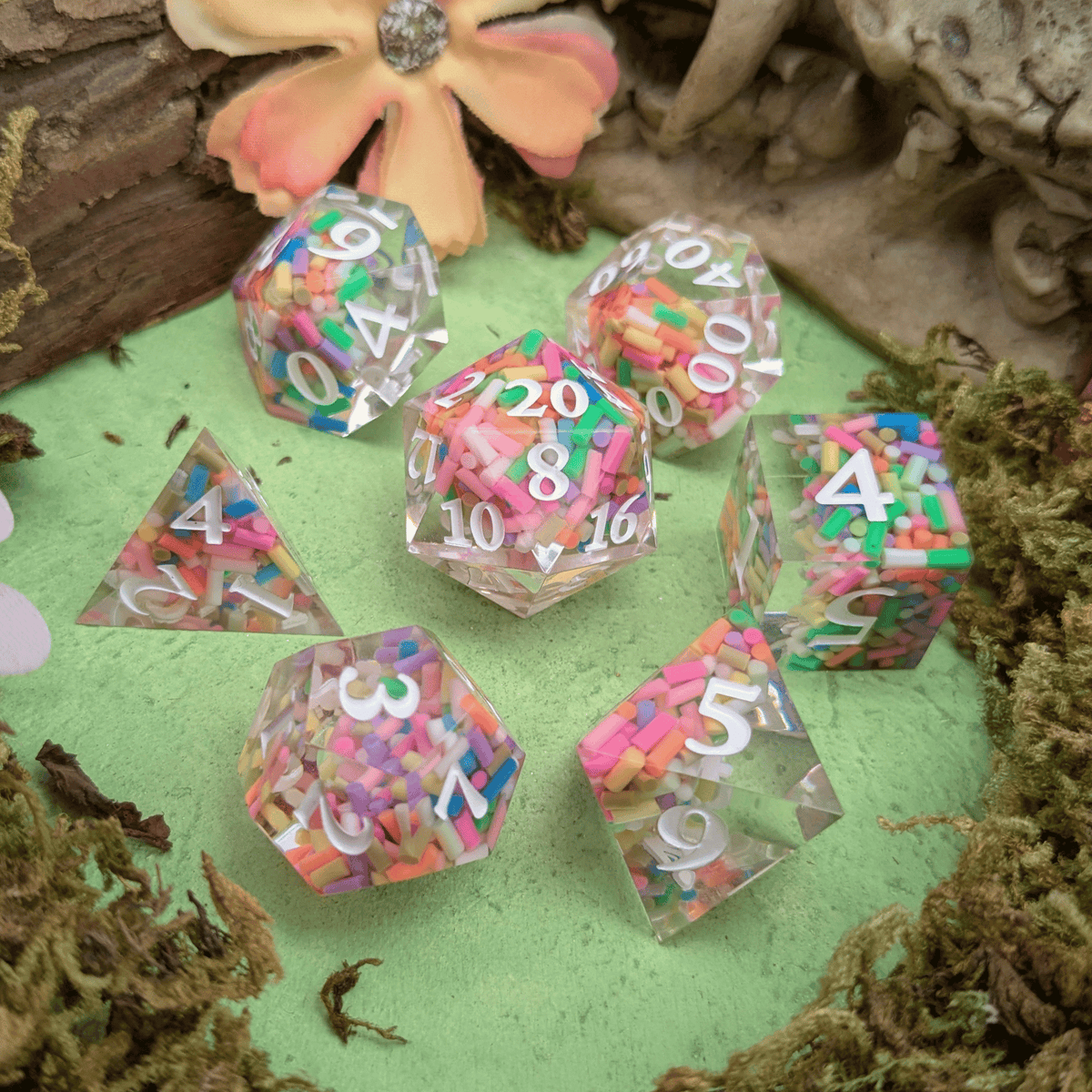 Packed Confetti Sharp Dice Set
