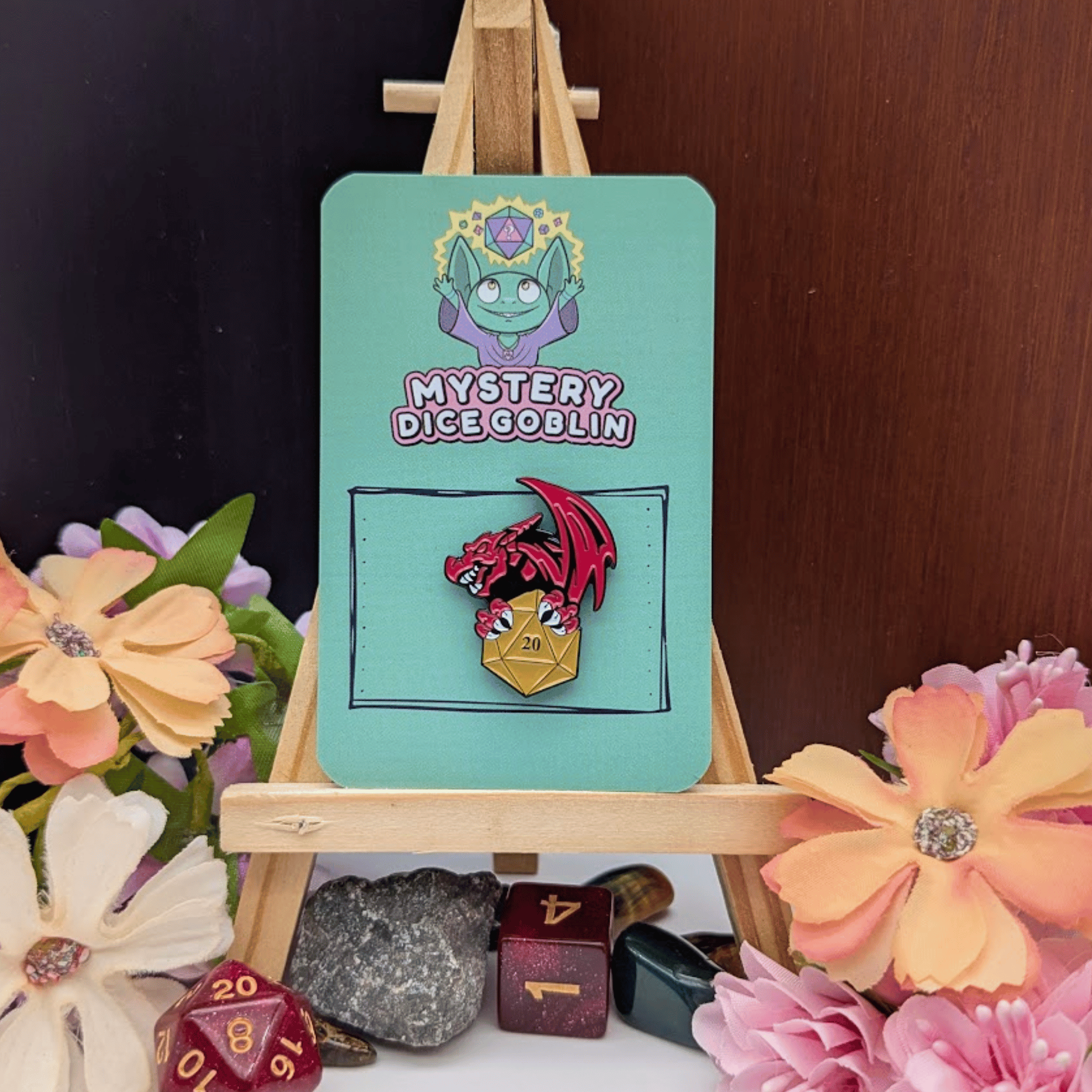 D20 Dragon Pin