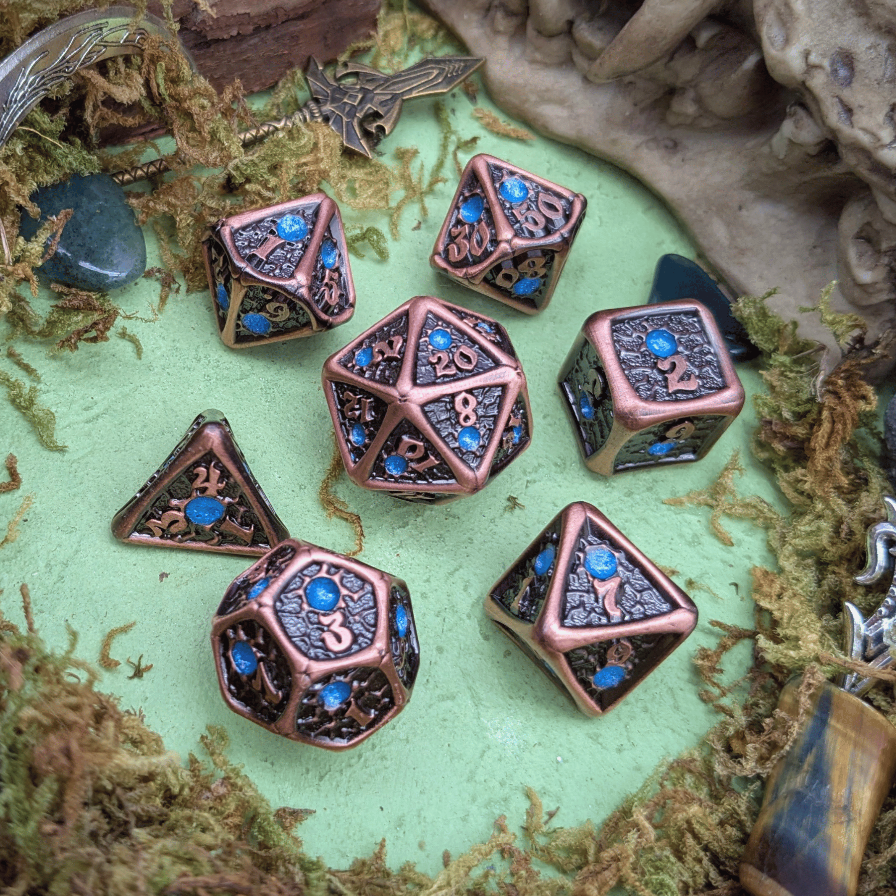 Royal Plum Metal Core Dice Set