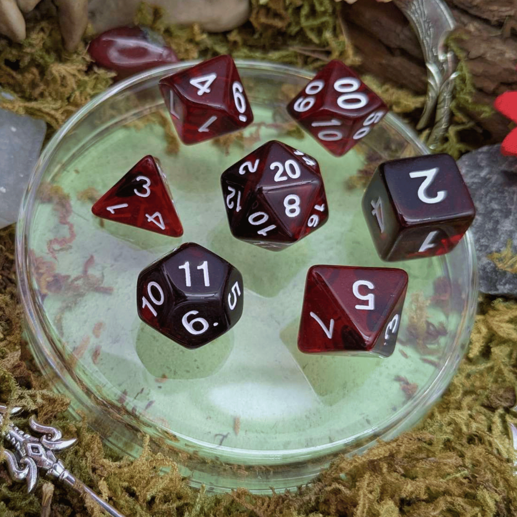 Red Smoke Dice Set