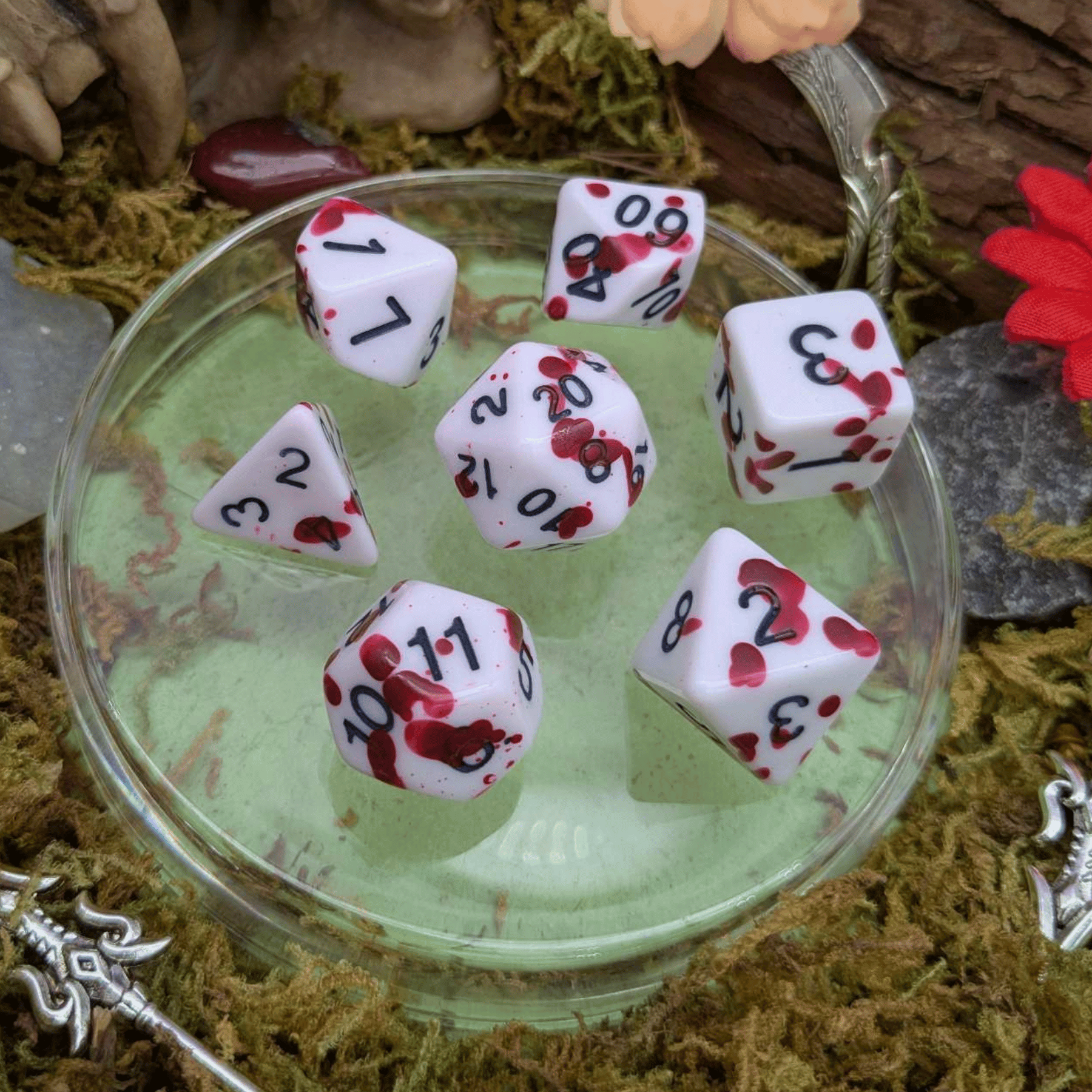 Rouge Splatter Dice Set