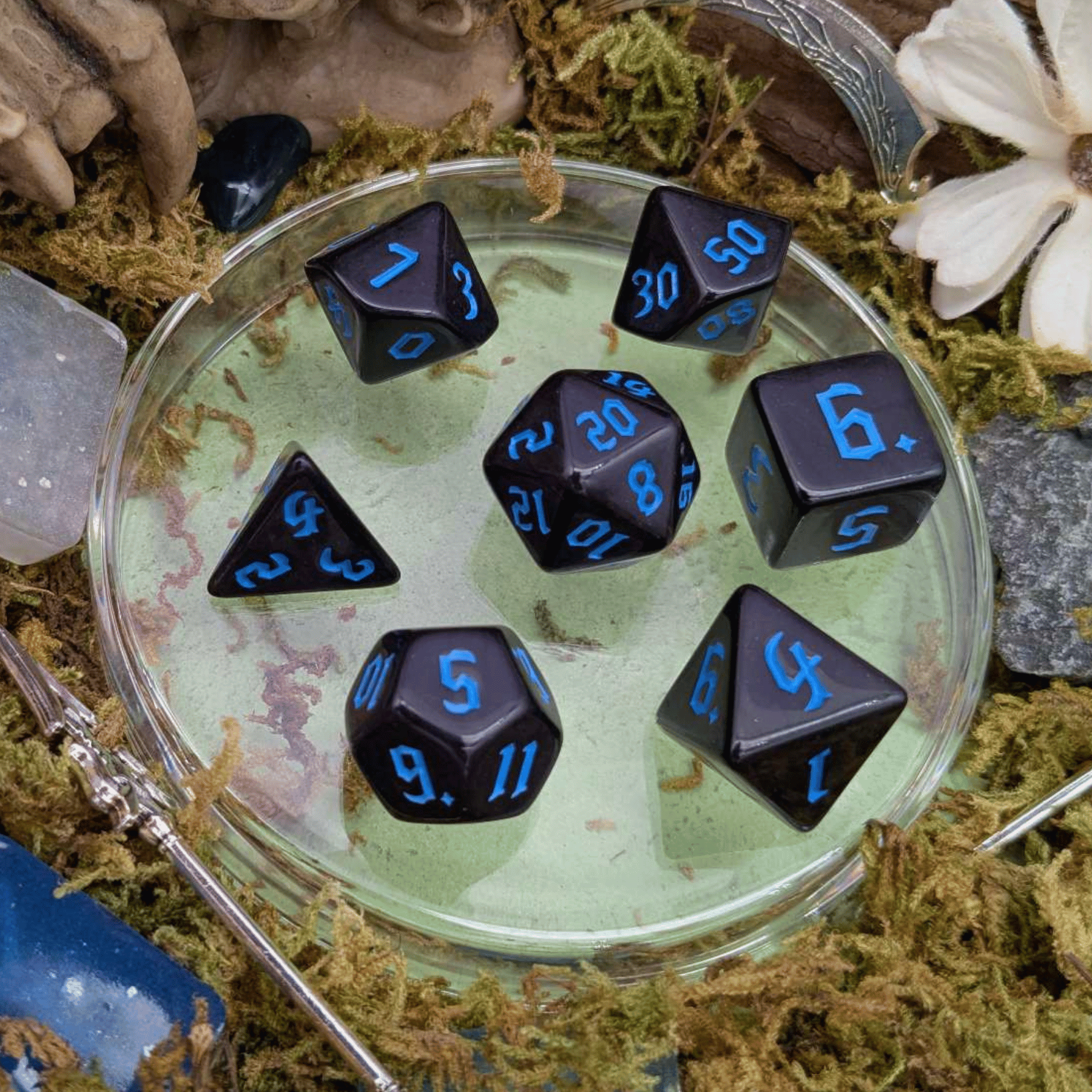 Blue Witch Dice Set
