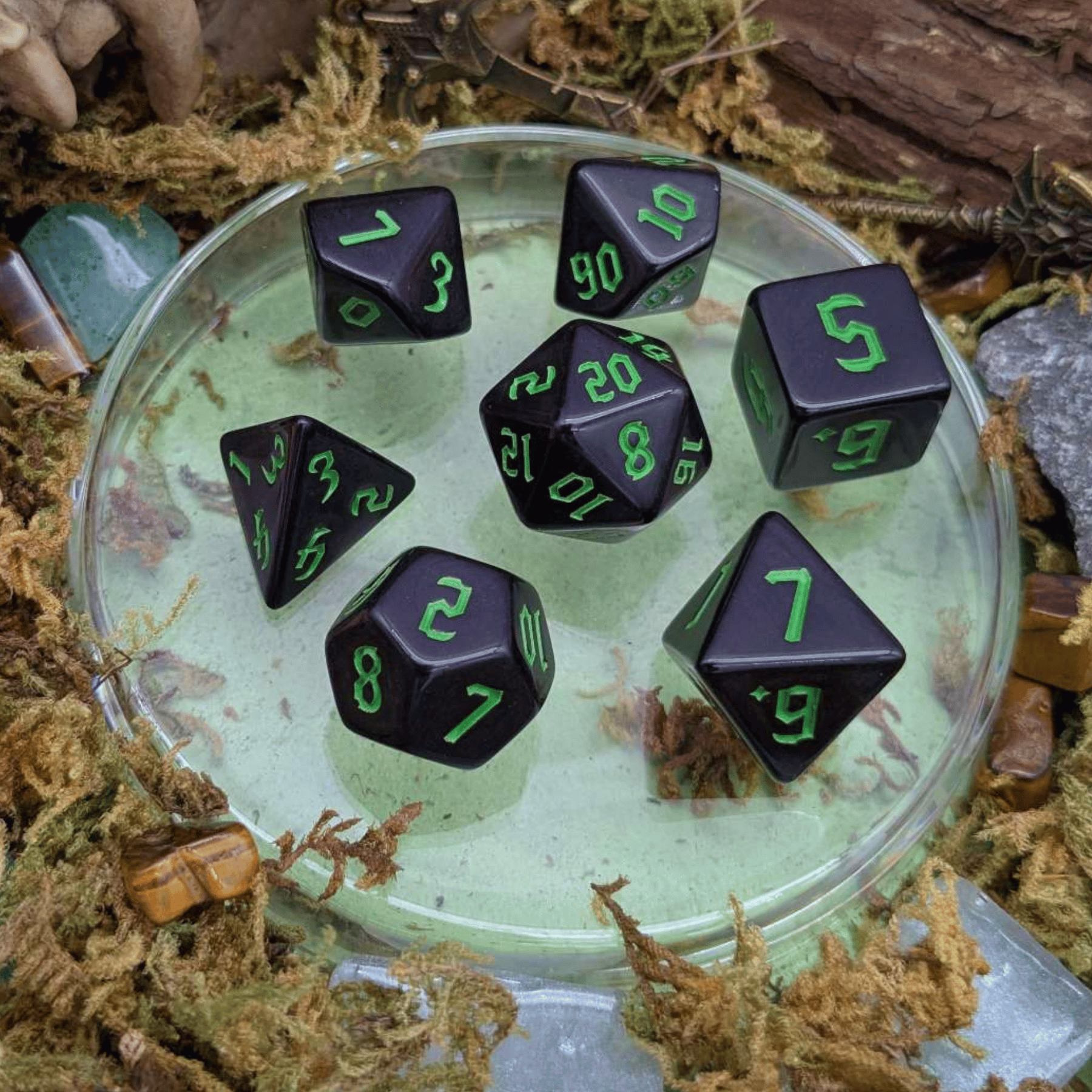 Green Witch Dice Set