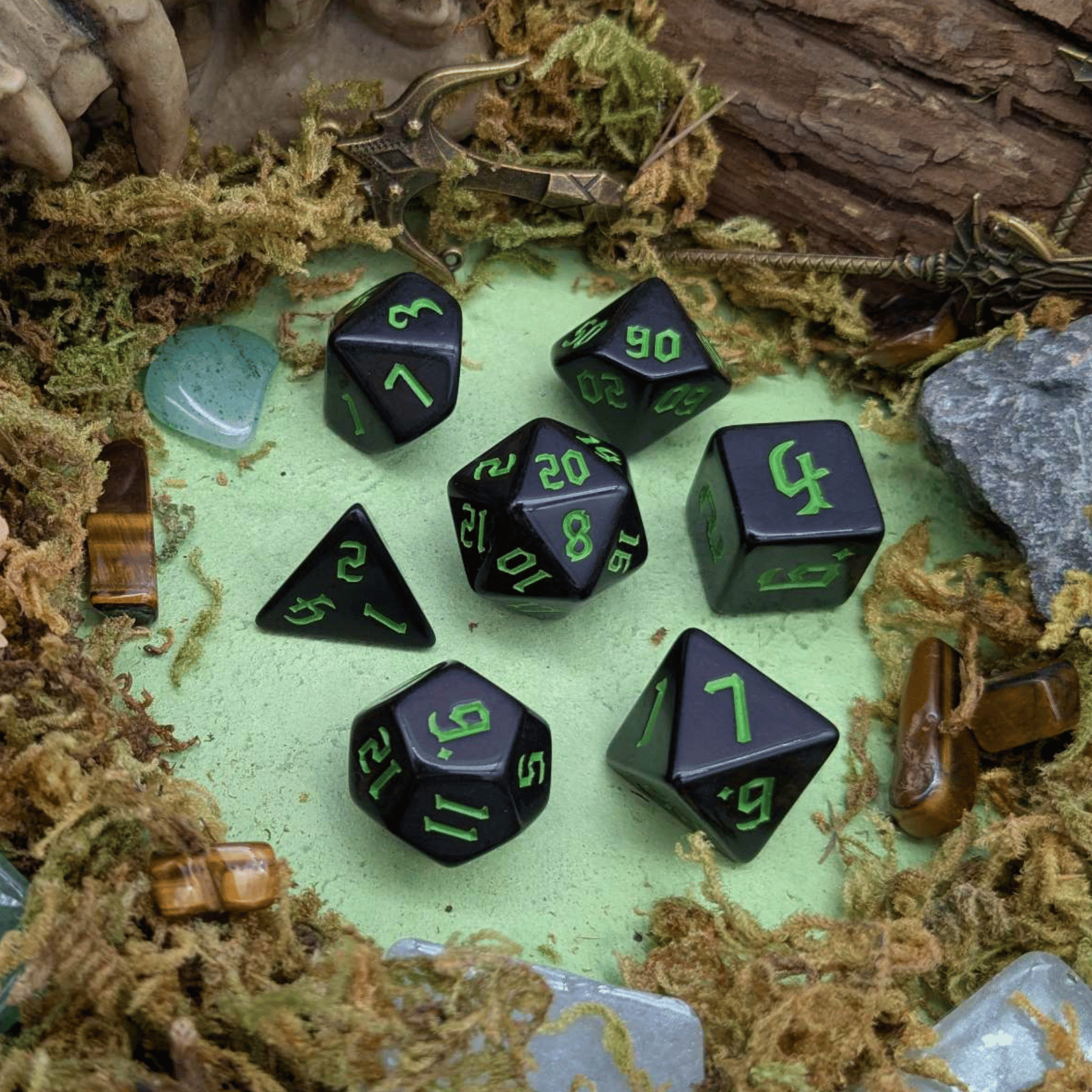 Green Witch Dice Set