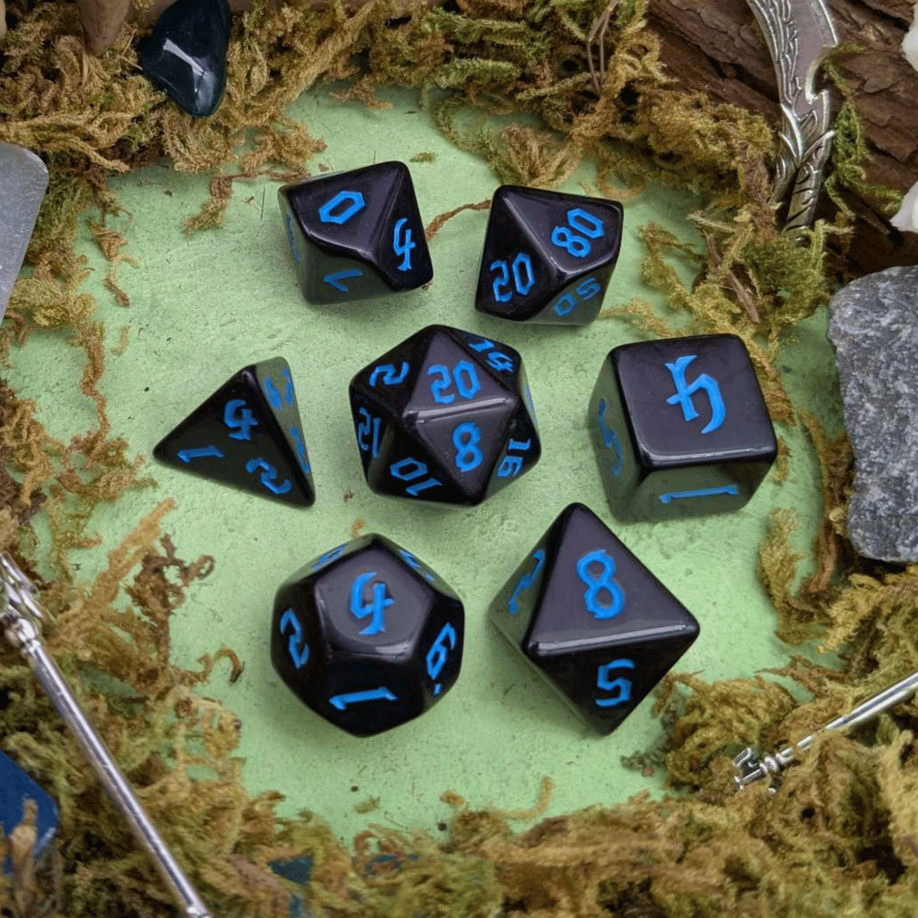 Blue Witch Dice Set