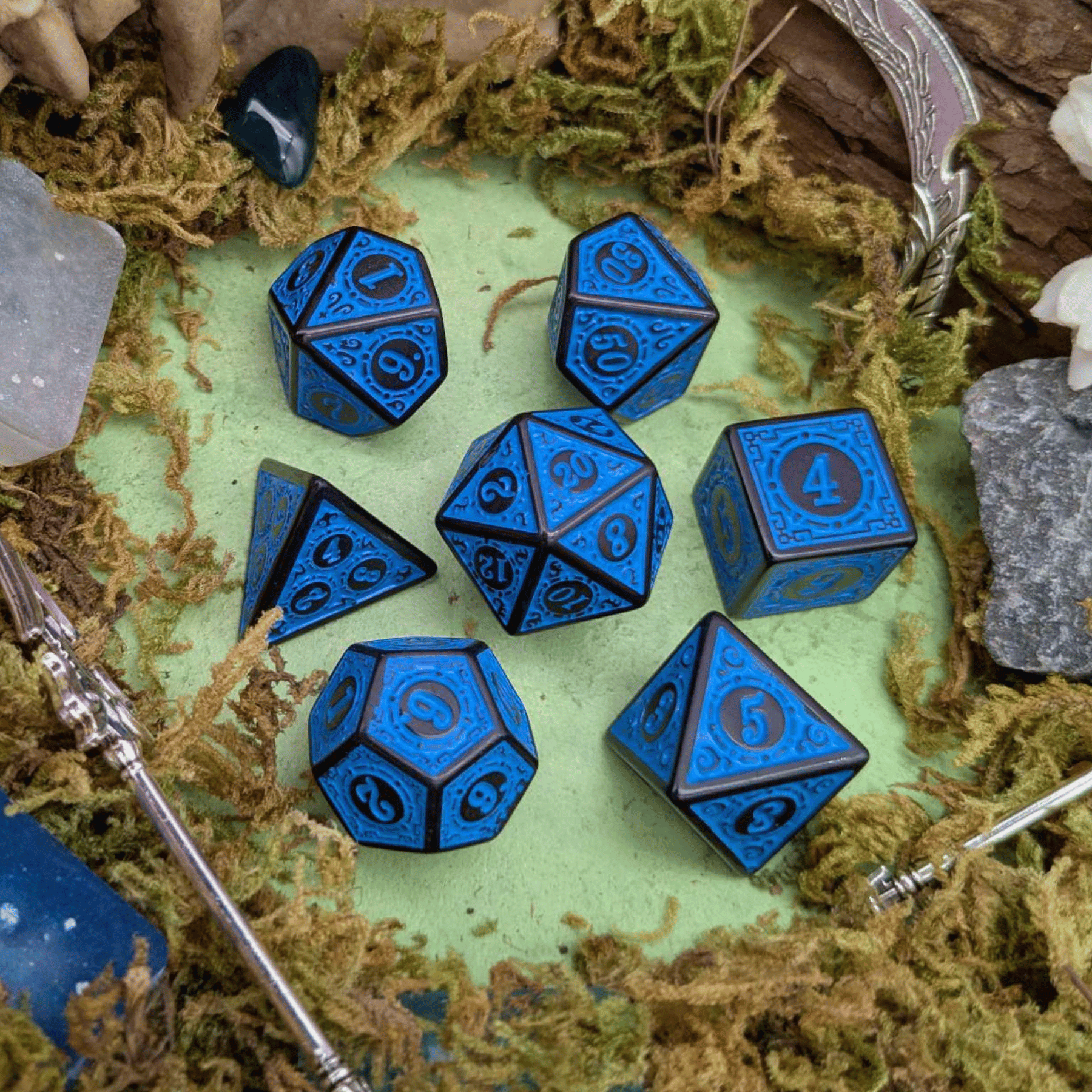 Blue Zoltar Dice Set