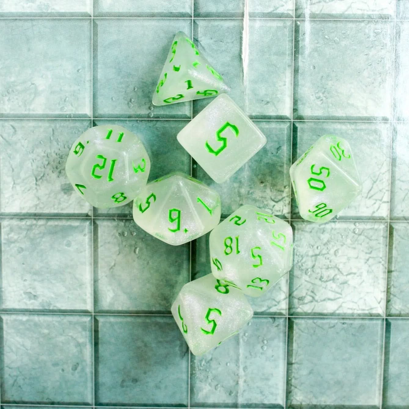 Green Fog TTRPG Dice Set - MysteryDiceGoblins
