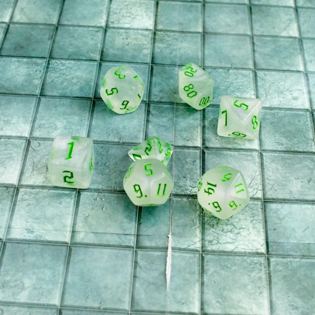 Green Fog TTRPG Dice Set - MysteryDiceGoblins