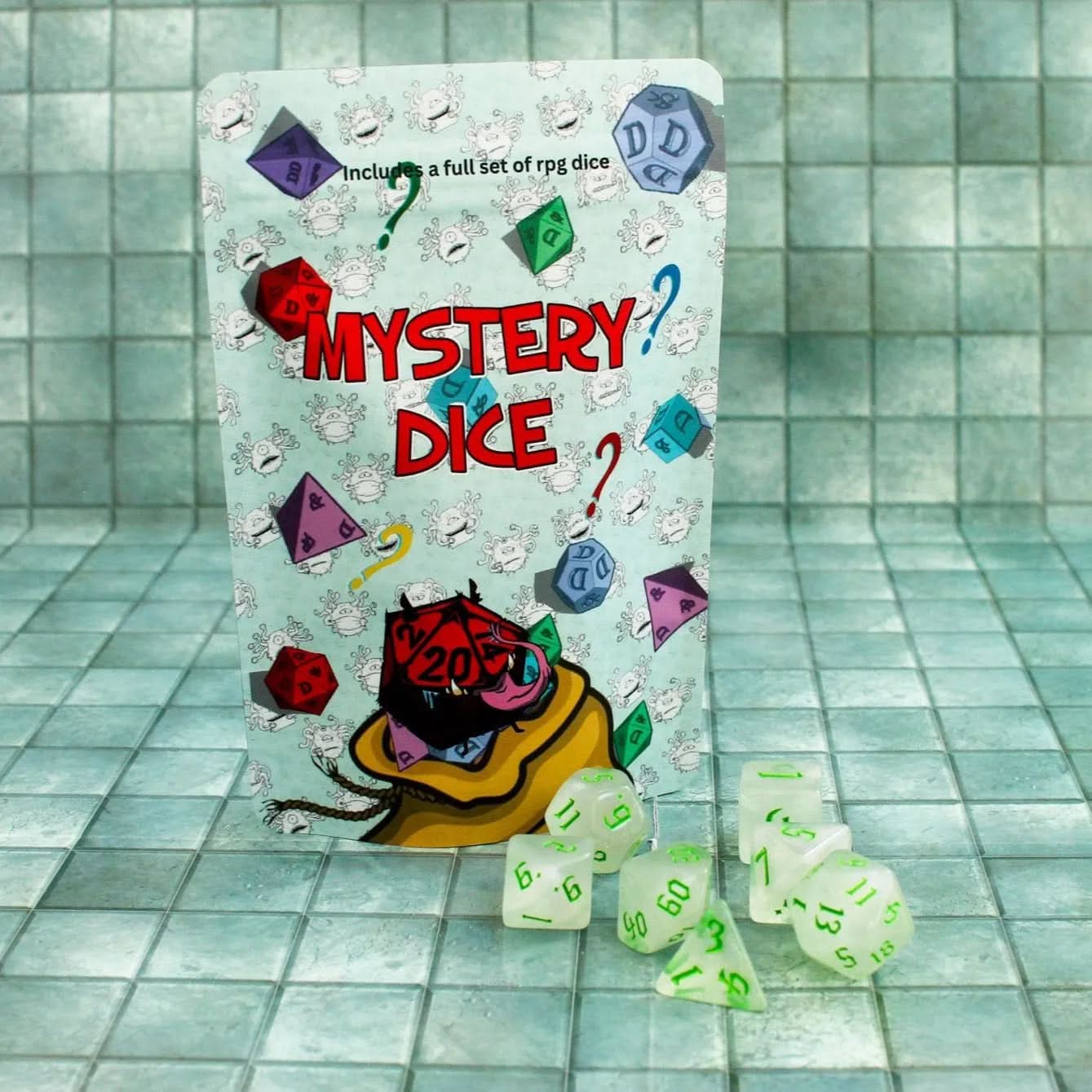 Green Fog TTRPG Dice Set - MysteryDiceGoblins
