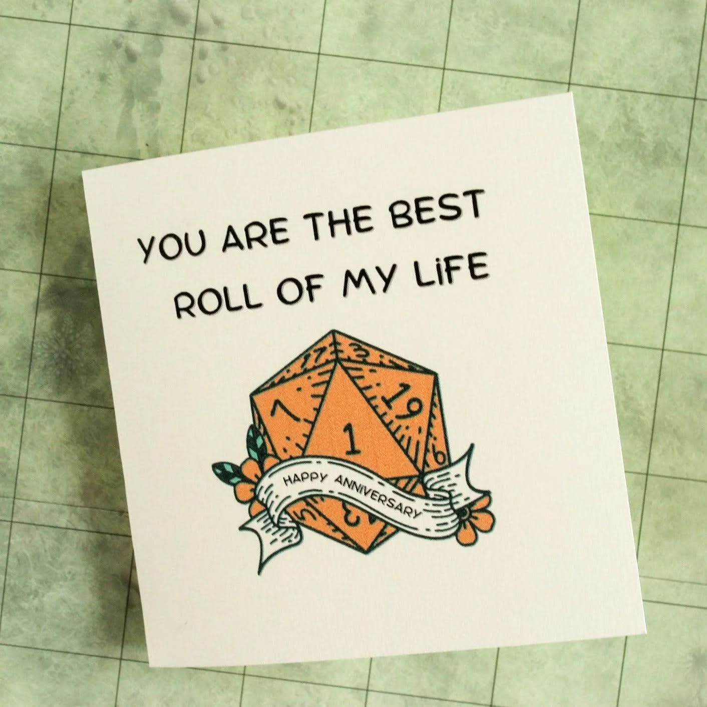 TTRPG You Are The Best Roll of My Life Romance Love Card | Card | TTRPG Card | TTRPG Present | TTRPG Love | TTRPG Gift