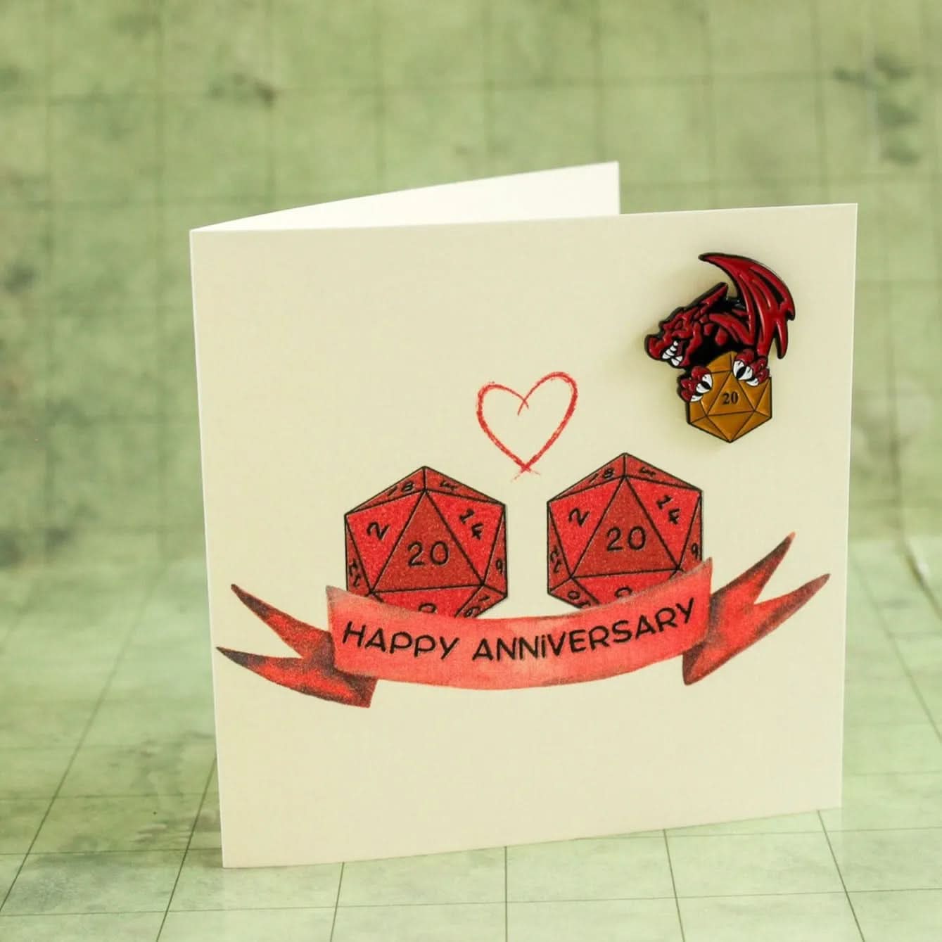 TTRPG Happy Anniversary Romance Love Card | Card | TTRPG Card | TTRPG Present | TTRPG Love | TTRPG Gift