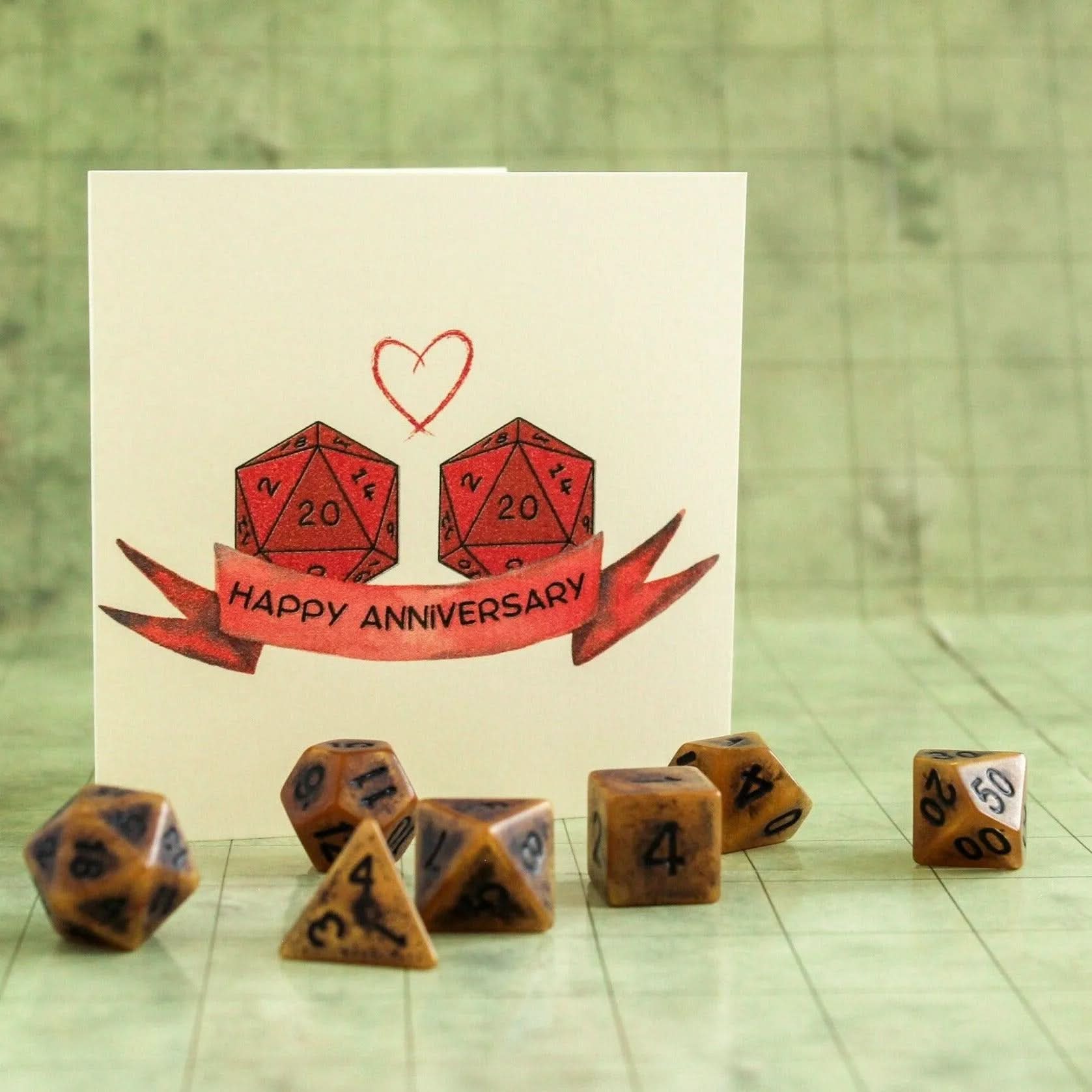 TTRPG Happy Anniversary Romance Love Card | Card | TTRPG Card | TTRPG Present | TTRPG Love | TTRPG Gift