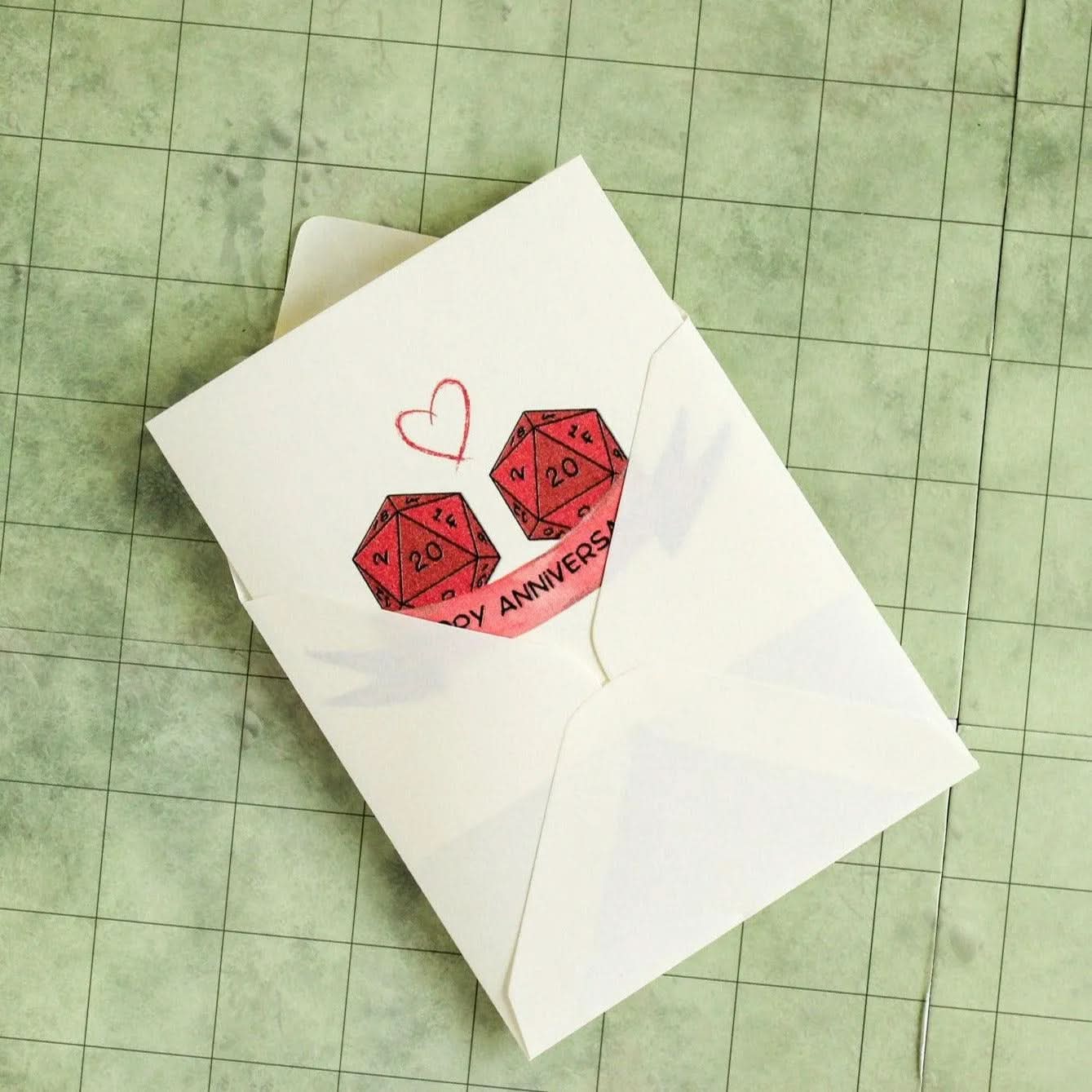 TTRPG Happy Anniversary Romance Love Card | Card | TTRPG Card | TTRPG Present | TTRPG Love | TTRPG Gift