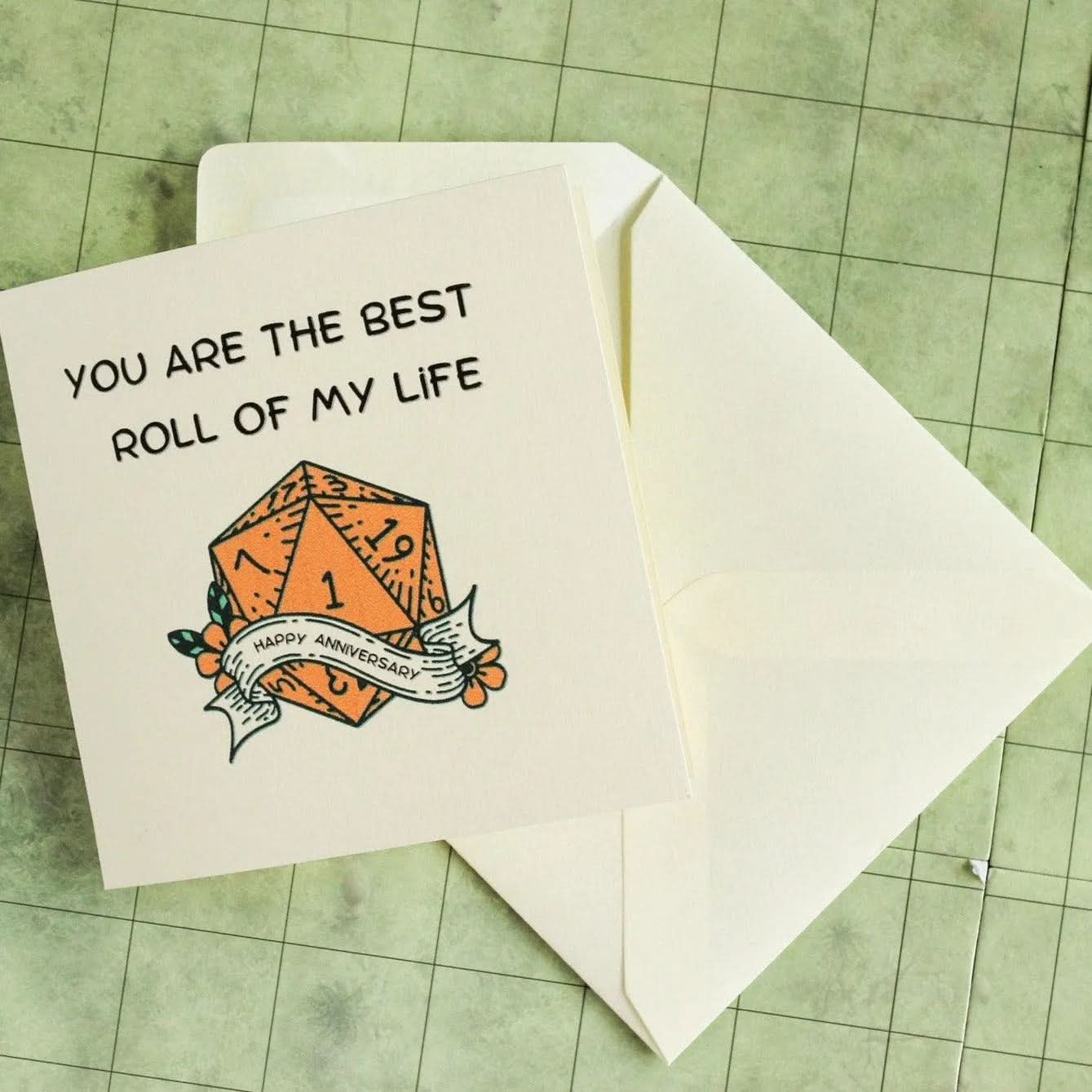 TTRPG You Are The Best Roll of My Life Romance Love Card | Card | TTRPG Card | TTRPG Present | TTRPG Love | TTRPG Gift
