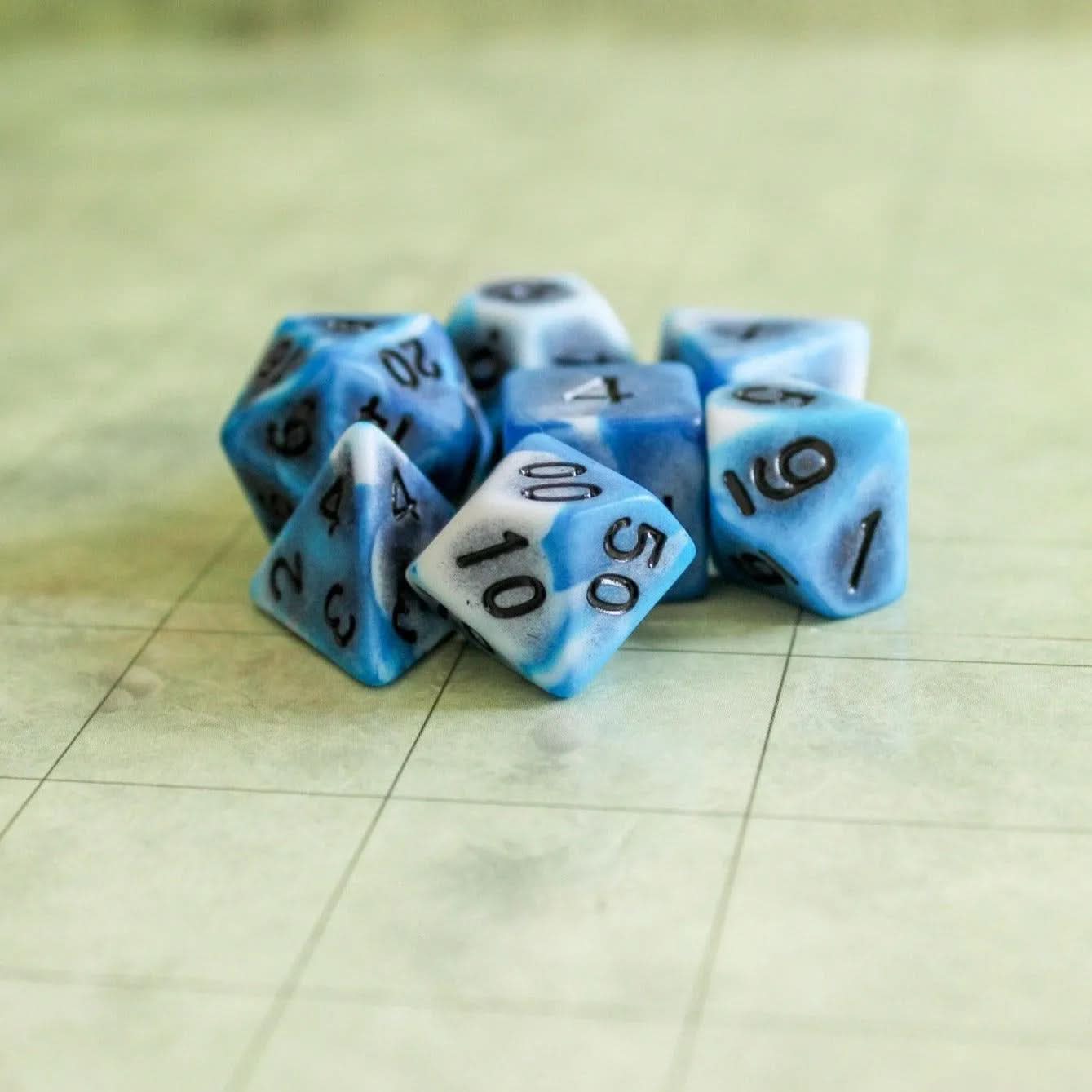 Archaic Dark Blue Dice Set