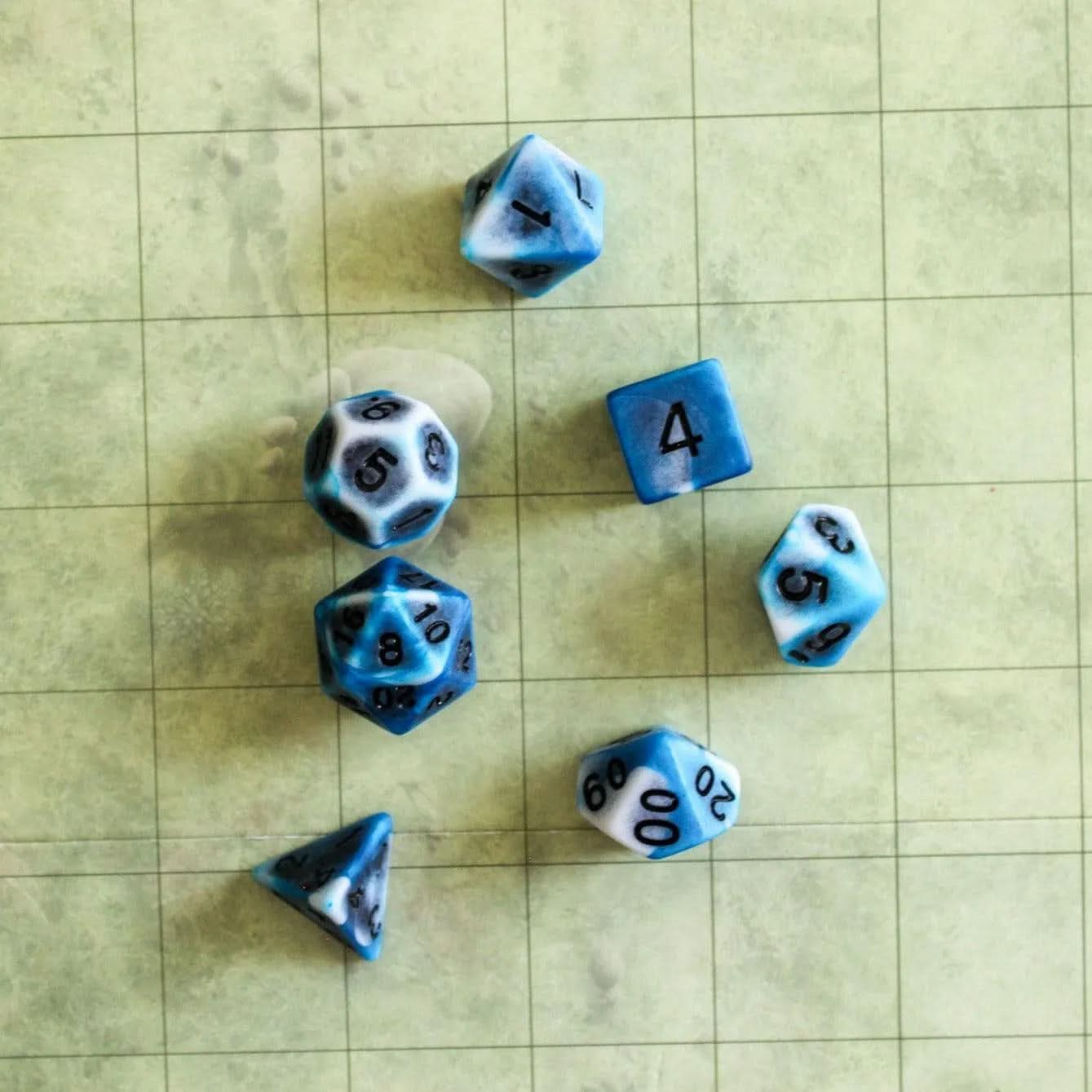 Archaic Dark Blue Dice Set