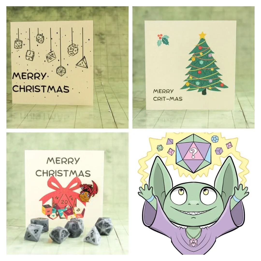 TTRPG Christmas Cards | D&D Christmas | Present | Holidays