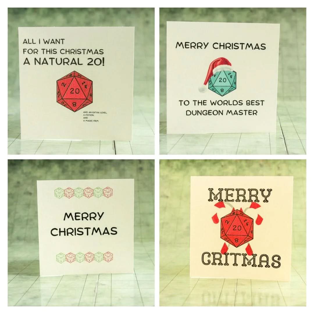 TTRPG Christmas Cards | D&D Christmas | Present | Holidays