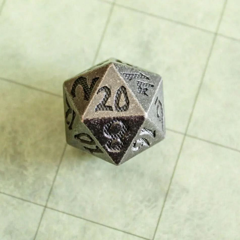 Black Metal Dice Set