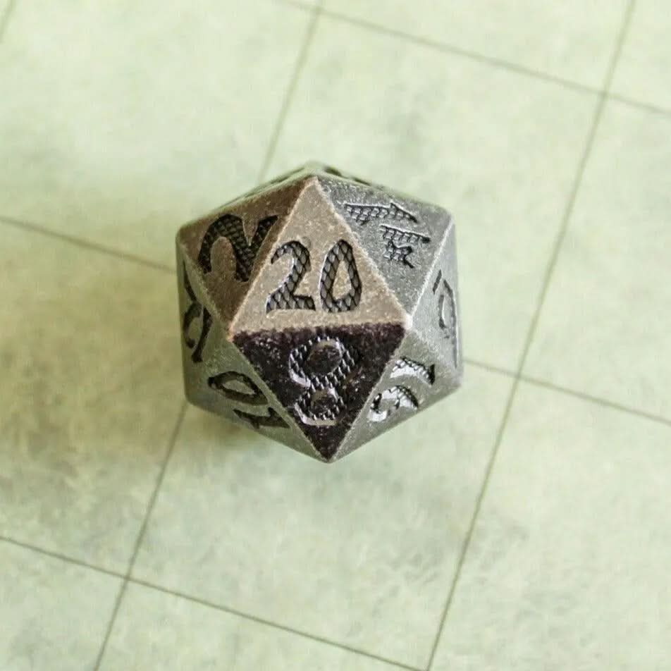 Black Metal TTRPG Dice Set | Dice | Metal Dice Tabletop Set