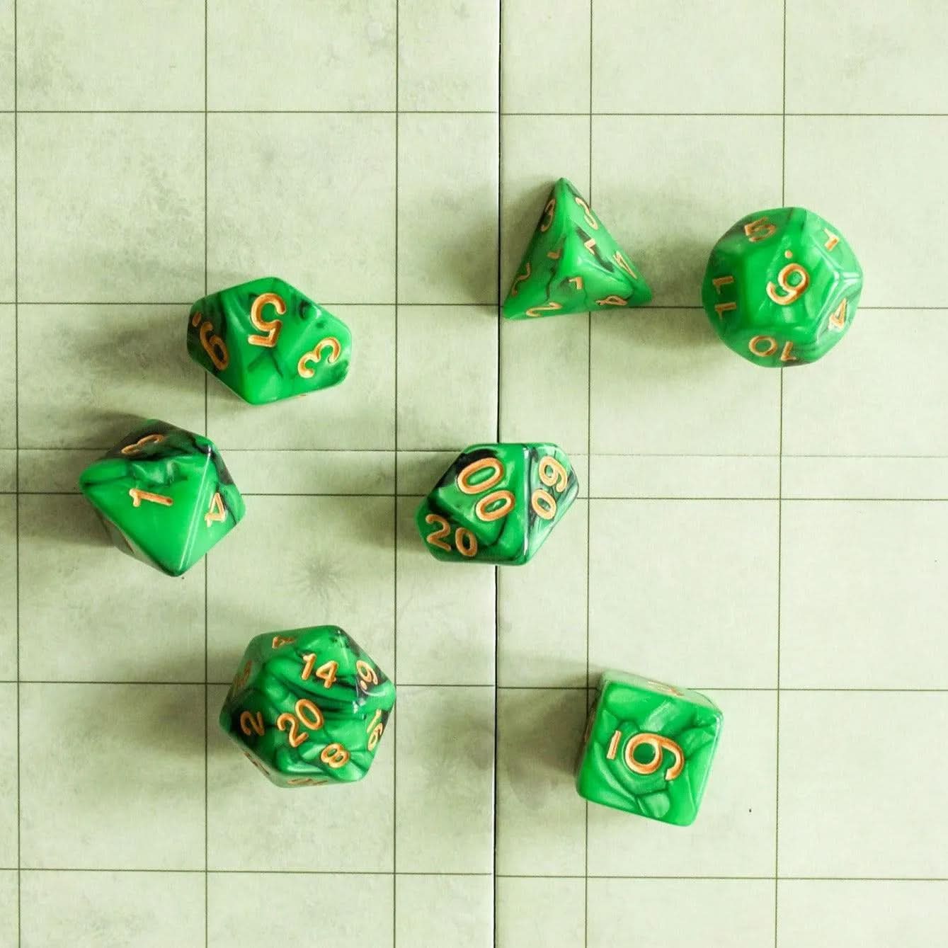 Green Slush Dice Set