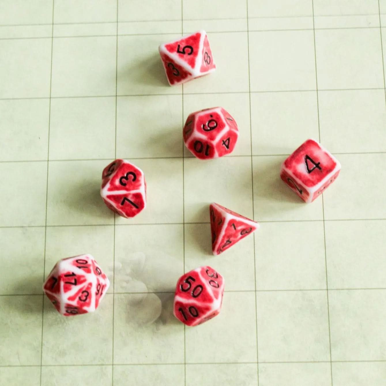 Archaic Light Red Dice Set