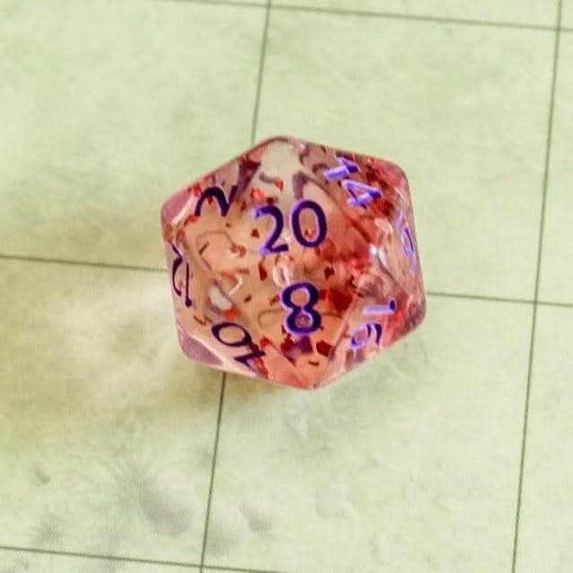Dark Red Glint TTRPG Dice Set