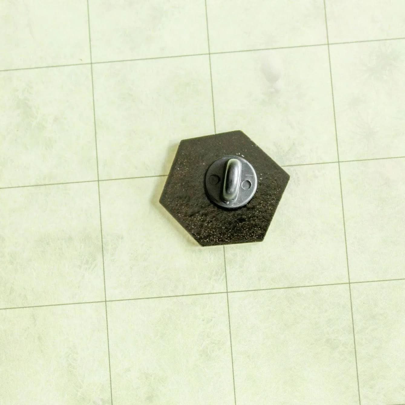 TTRPG They/Them Enamel Pin, D20 Black White Purple non-binary they them pronoun badge pride