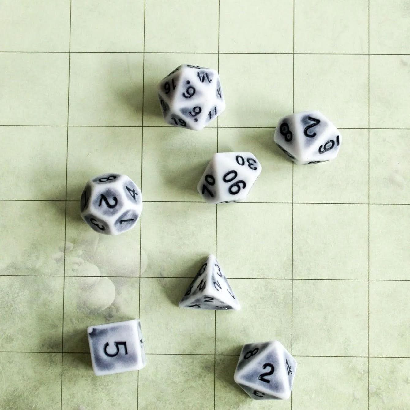 Archaic Light Grey Dice Set