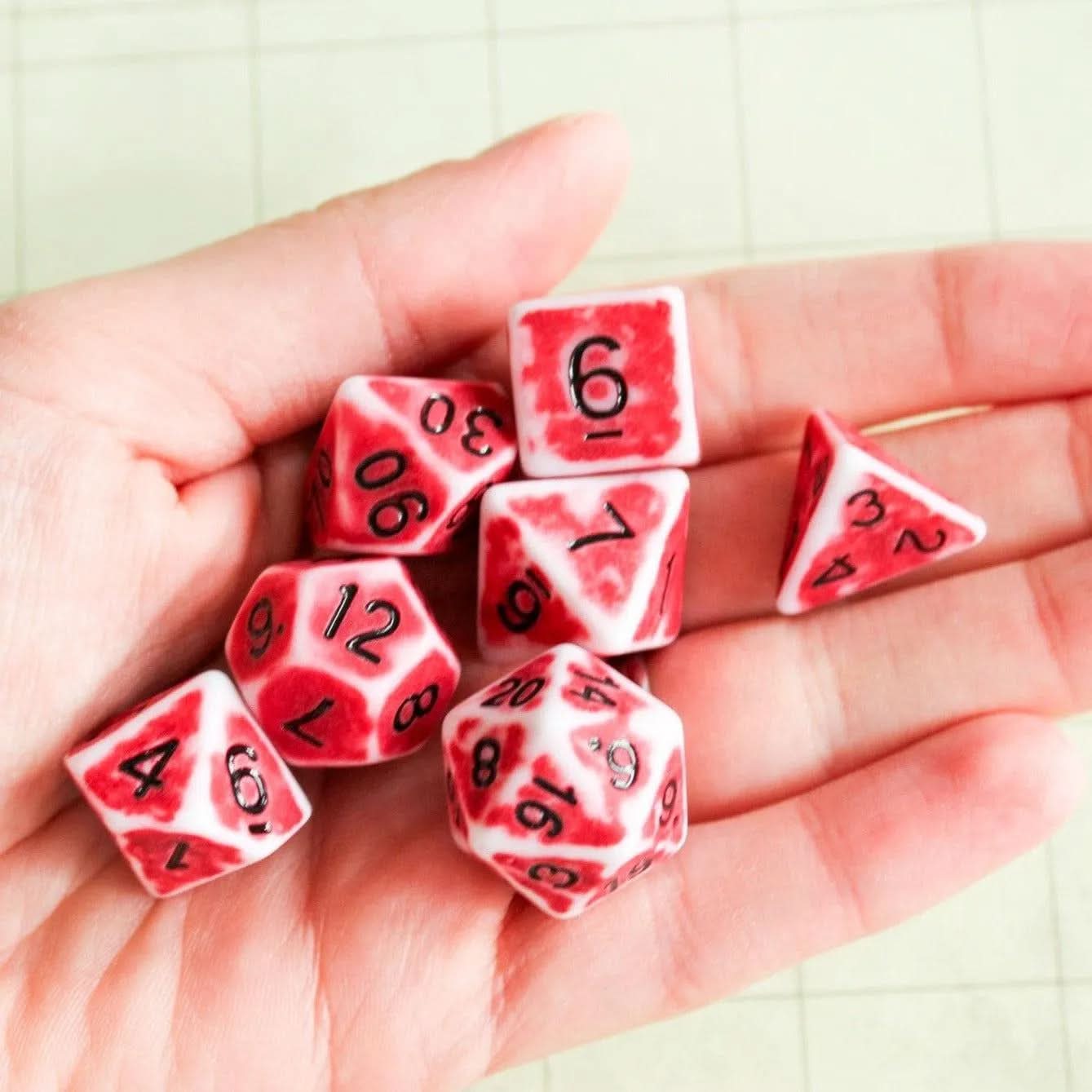 Archaic Light Red Dice Set
