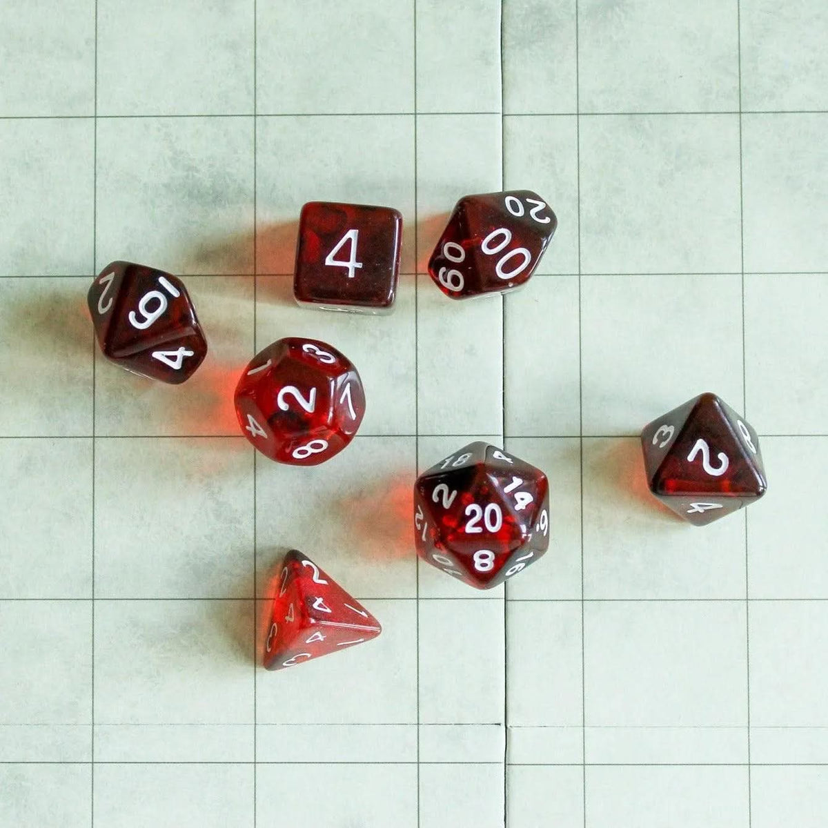 Red Smoke Dice Set
