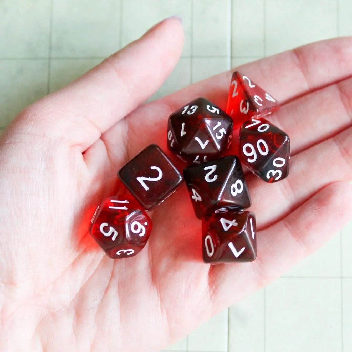 Red Smoke Dice Set
