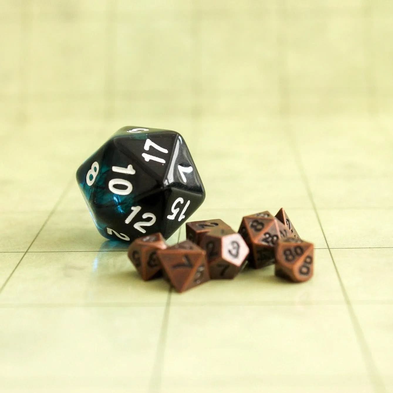 Bronze Small Mini dice | Metal Dice | Mini Dice | Small Dice | Tiny Dice | Mini Dice | Miniature Dice | D&D Dice | Dice - MysteryDiceGoblins