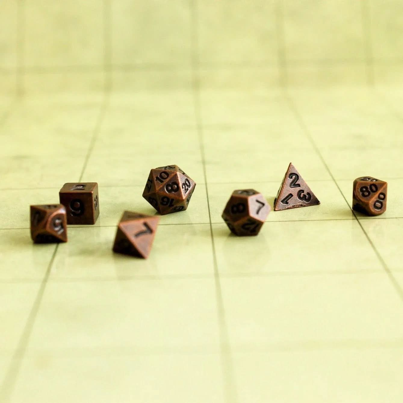 Bronze Small Mini dice | Metal Dice | Mini Dice | Small Dice | Tiny Dice | Mini Dice | Miniature Dice | D&D Dice | Dice - MysteryDiceGoblins
