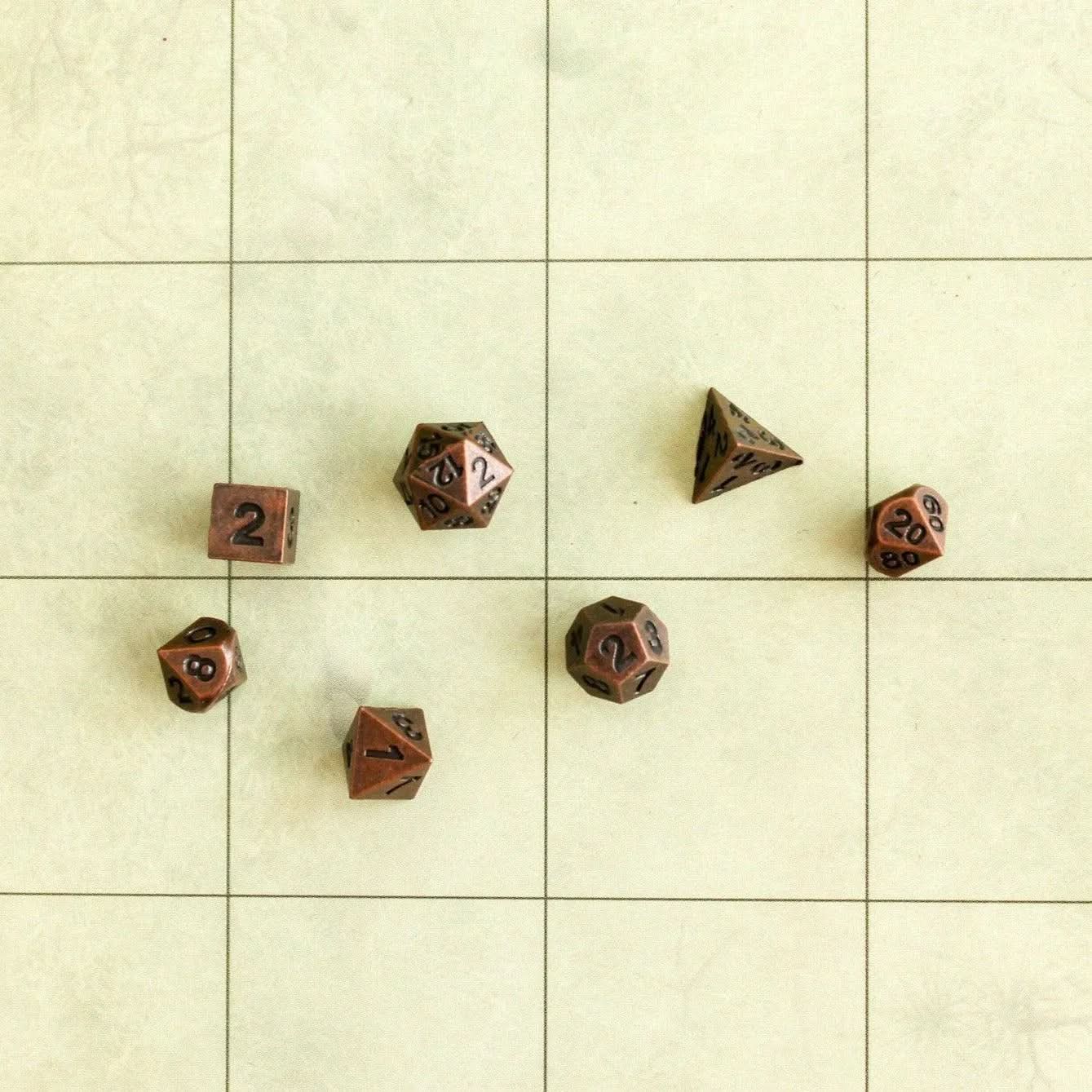 Bronze Small Mini dice | Metal Dice | Mini Dice | Small Dice | Tiny Dice | Mini Dice | Miniature Dice | D&D Dice | Dice - MysteryDiceGoblins