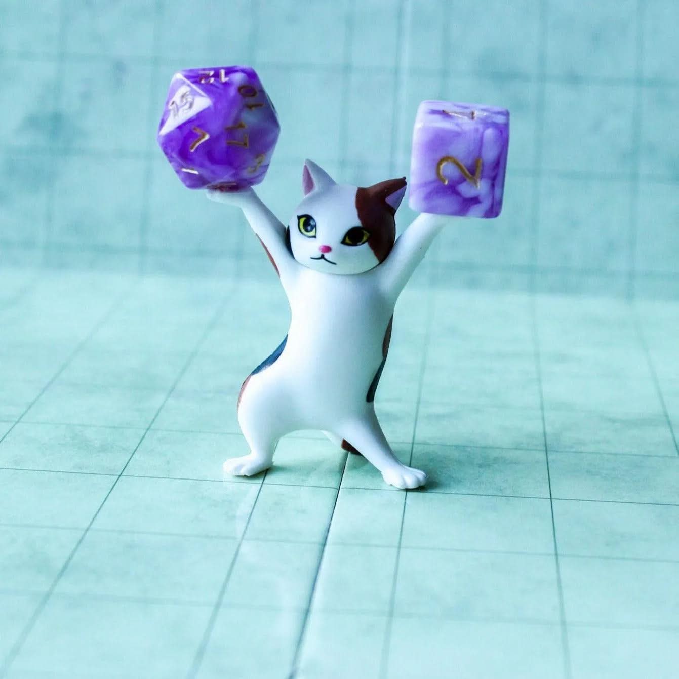 TTRPG Crazy For Cats Set | Dungeon and Dragons, Mystery Dice Cats Box, includes mystery dice packs, never the same sets | TTRPG Dice - MysteryDiceGoblins