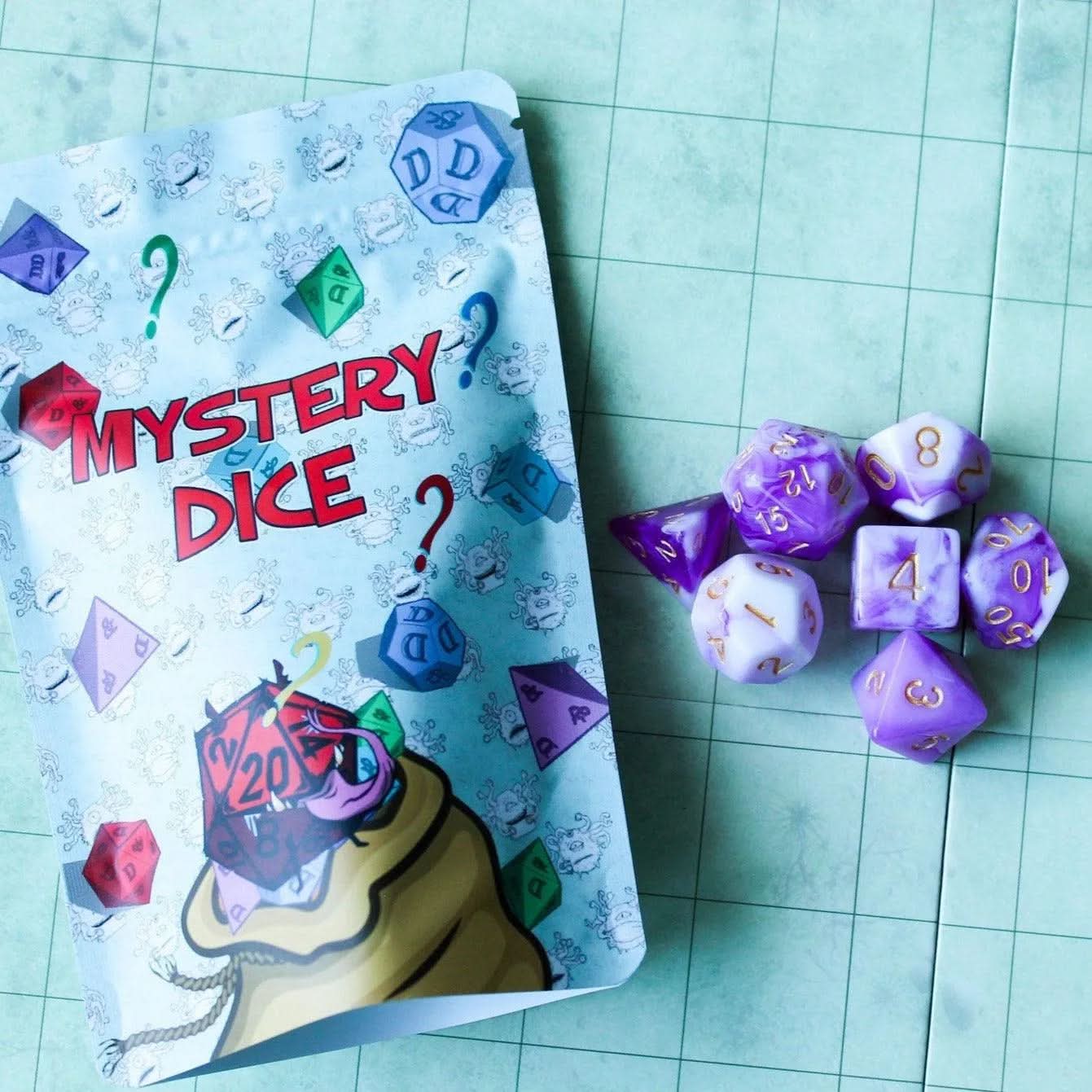 TTRPG Crazy For Cats Set | Dungeon and Dragons, Mystery Dice Cats Box, includes mystery dice packs, never the same sets | TTRPG Dice - MysteryDiceGoblins
